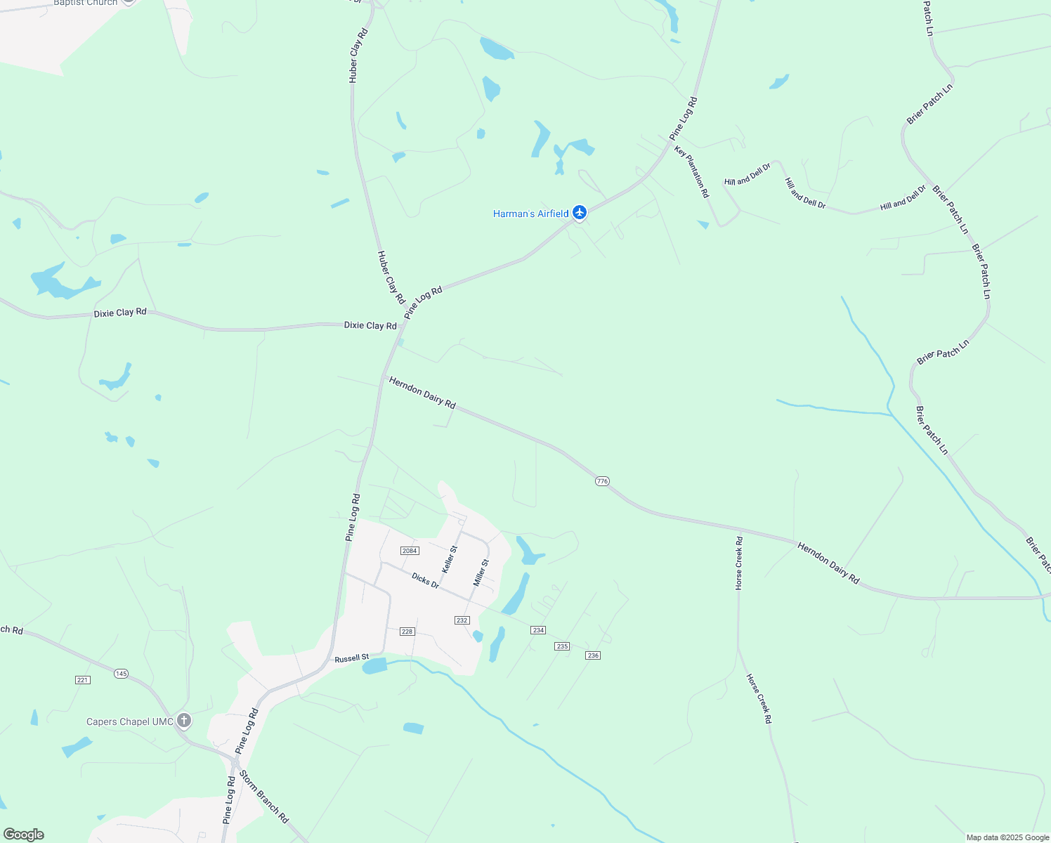map of restaurants, bars, coffee shops, grocery stores, and more near 709 Herndon Dairy Road in Beech Island