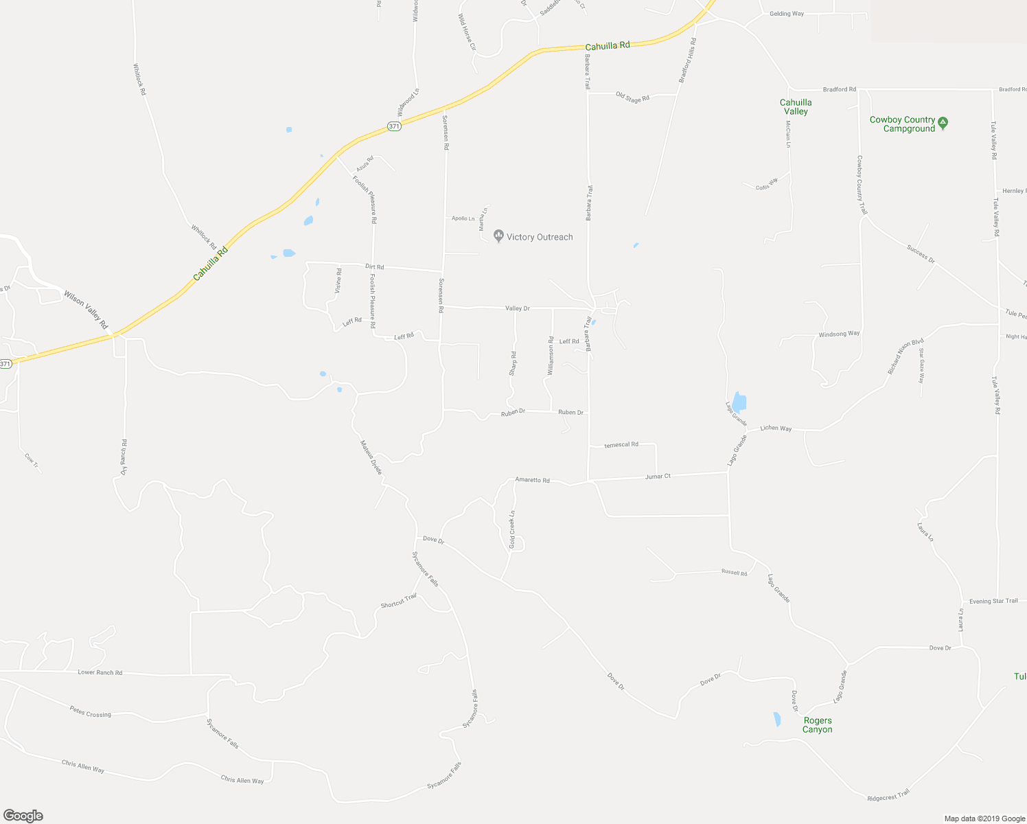 map of restaurants, bars, coffee shops, grocery stores, and more near Ruben Drive in Riverside County