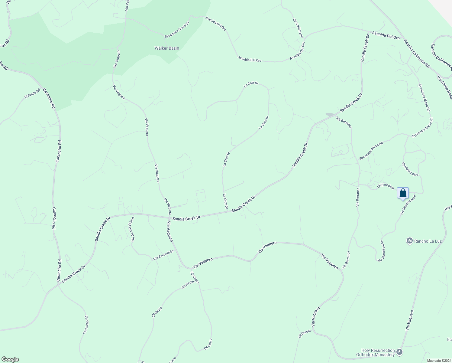 map of restaurants, bars, coffee shops, grocery stores, and more near 45600 La Cruz Drive in Temecula