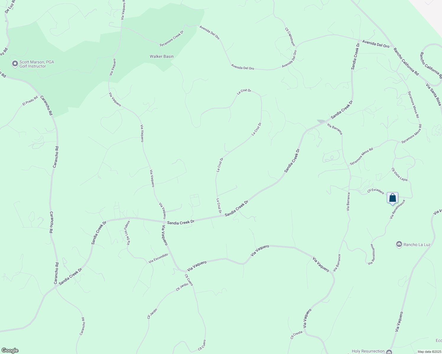 map of restaurants, bars, coffee shops, grocery stores, and more near 45562 La Cruz Drive in Temecula