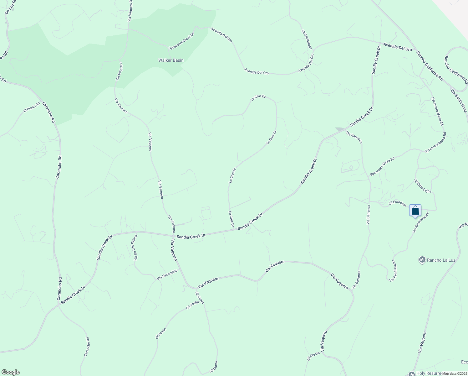 map of restaurants, bars, coffee shops, grocery stores, and more near 45562 La Cruz Drive in Temecula