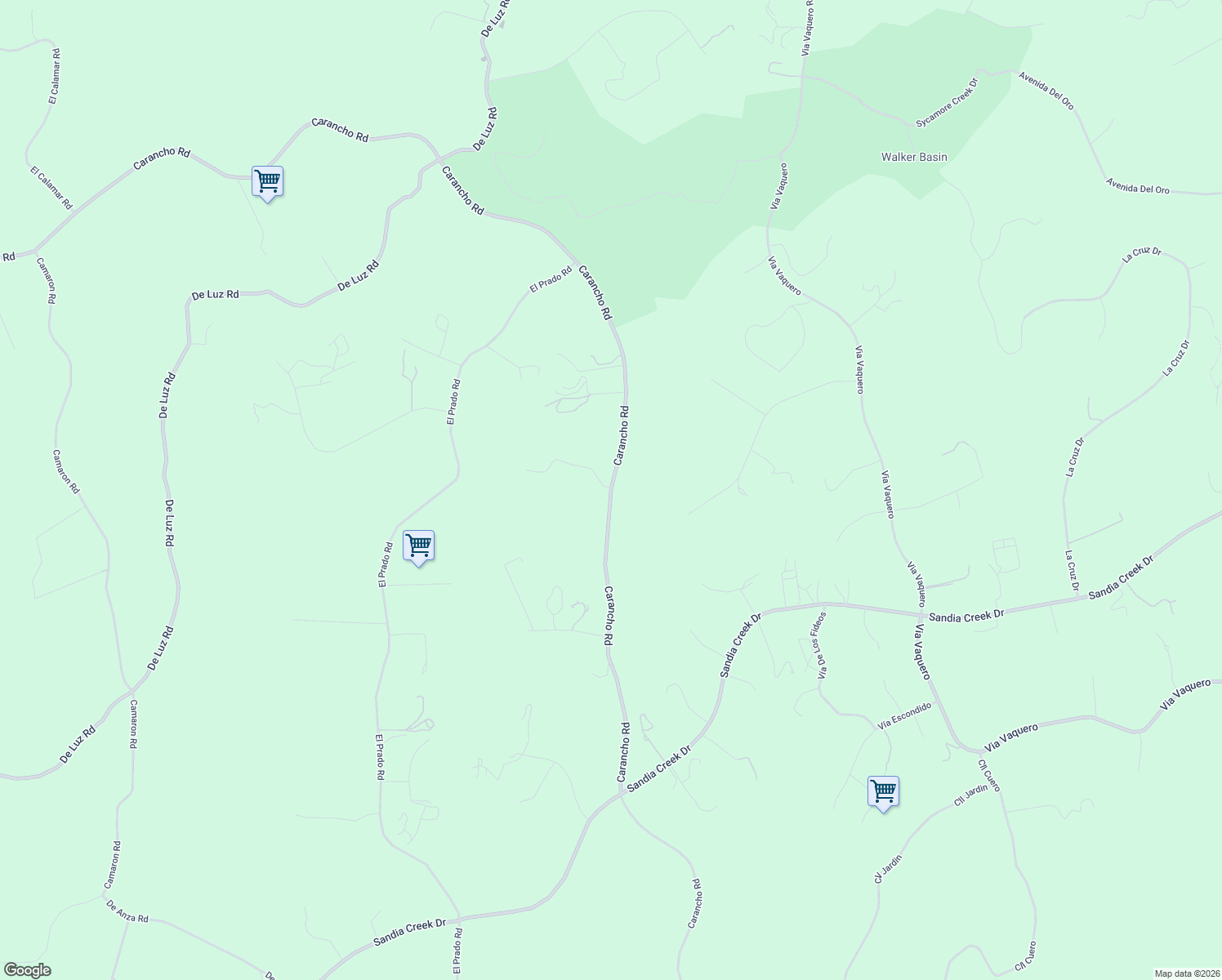 map of restaurants, bars, coffee shops, grocery stores, and more near 24000 Carancho Road in Temecula