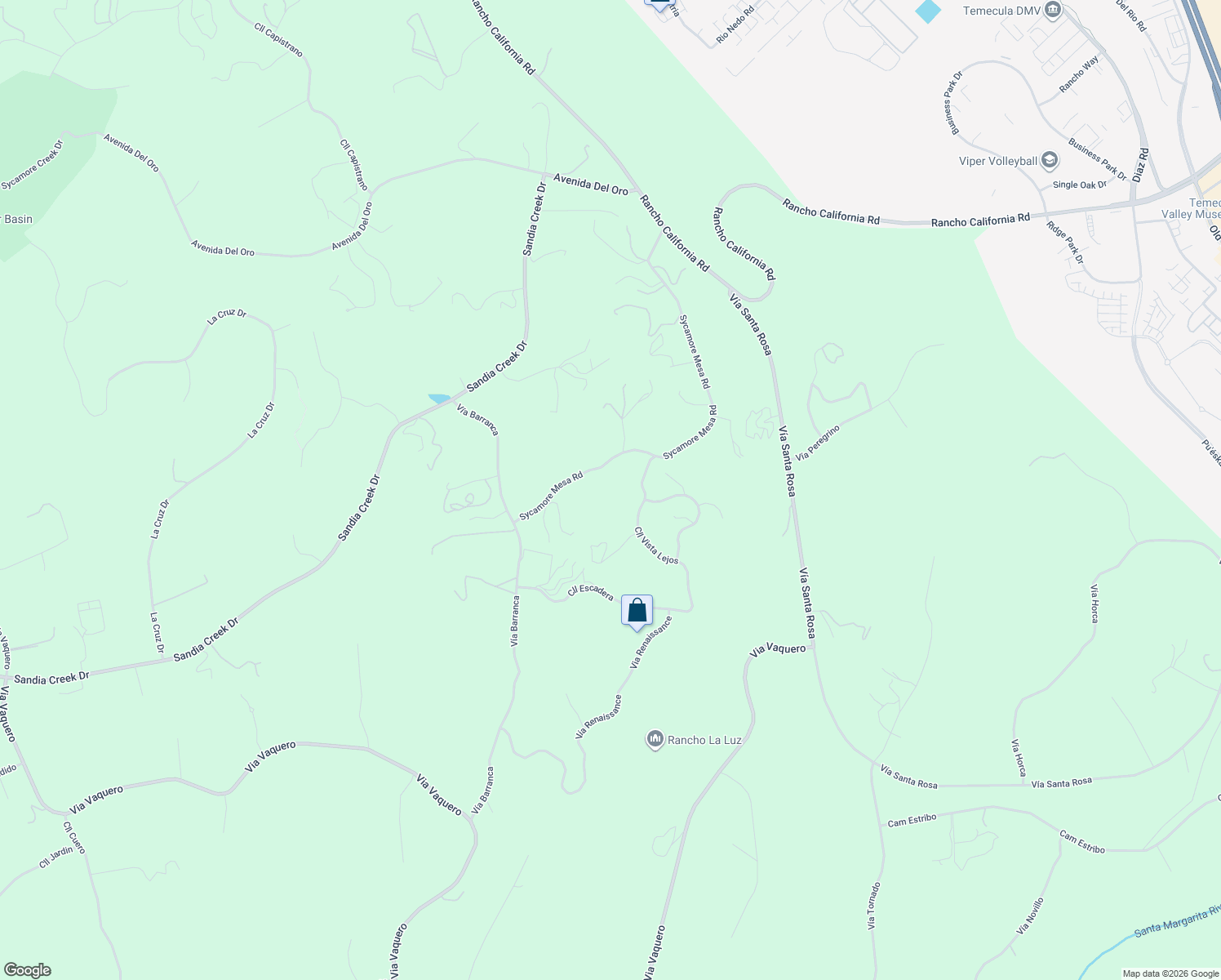 map of restaurants, bars, coffee shops, grocery stores, and more near 27375 Sycamore Mesa Road in Temecula