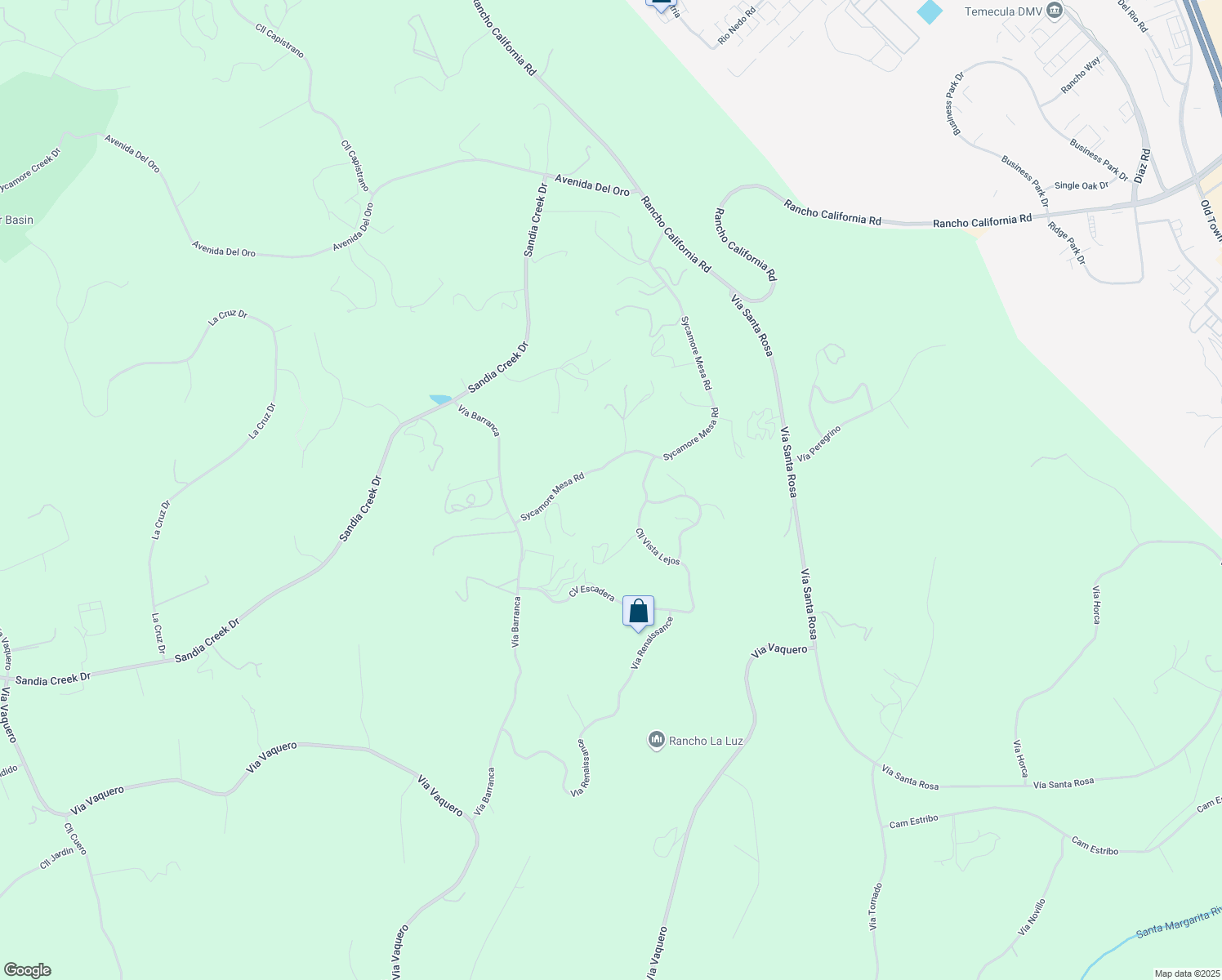 map of restaurants, bars, coffee shops, grocery stores, and more near 27375 Sycamore Mesa Road in Temecula