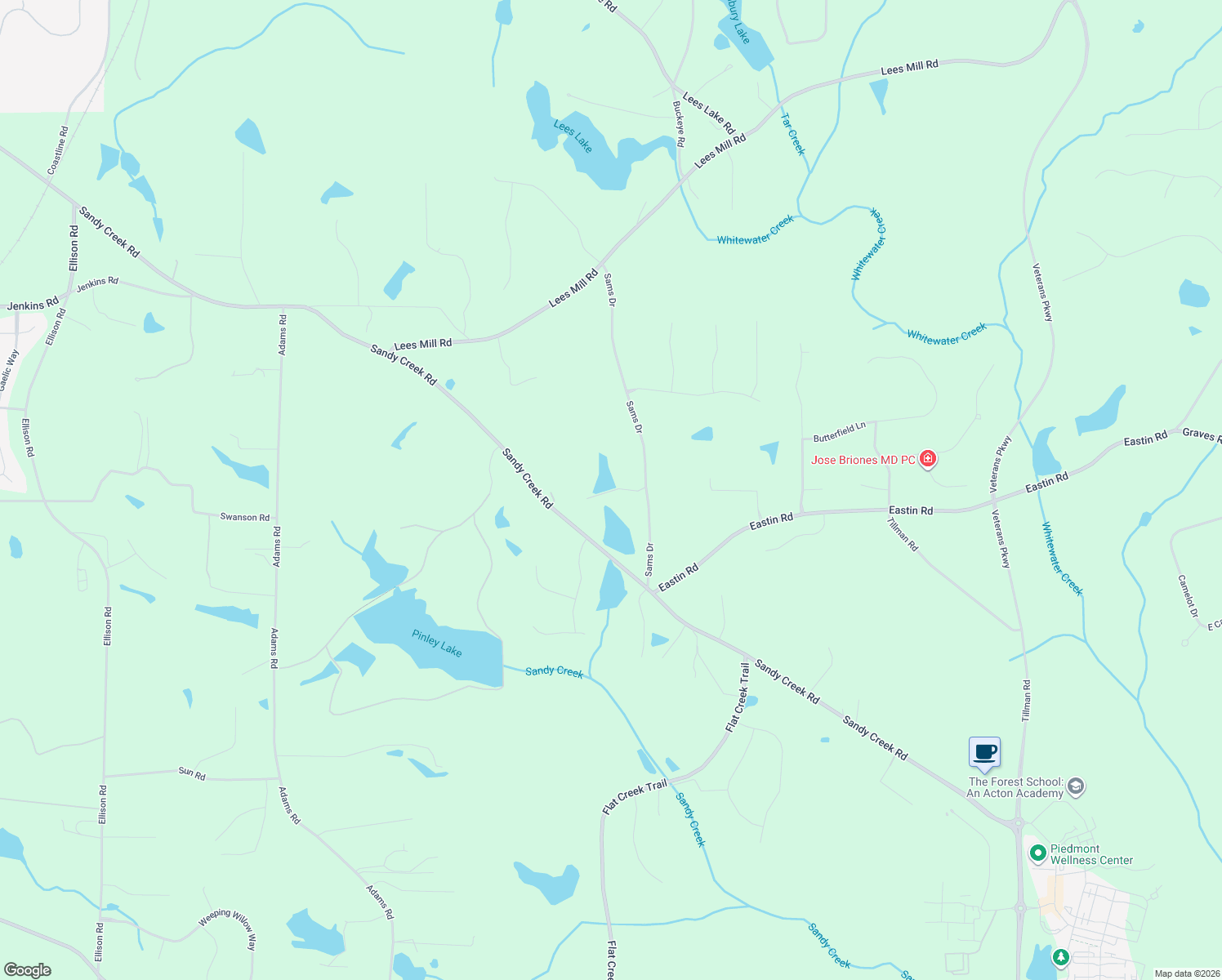 map of restaurants, bars, coffee shops, grocery stores, and more near 160 Sams Dr in Fayetteville