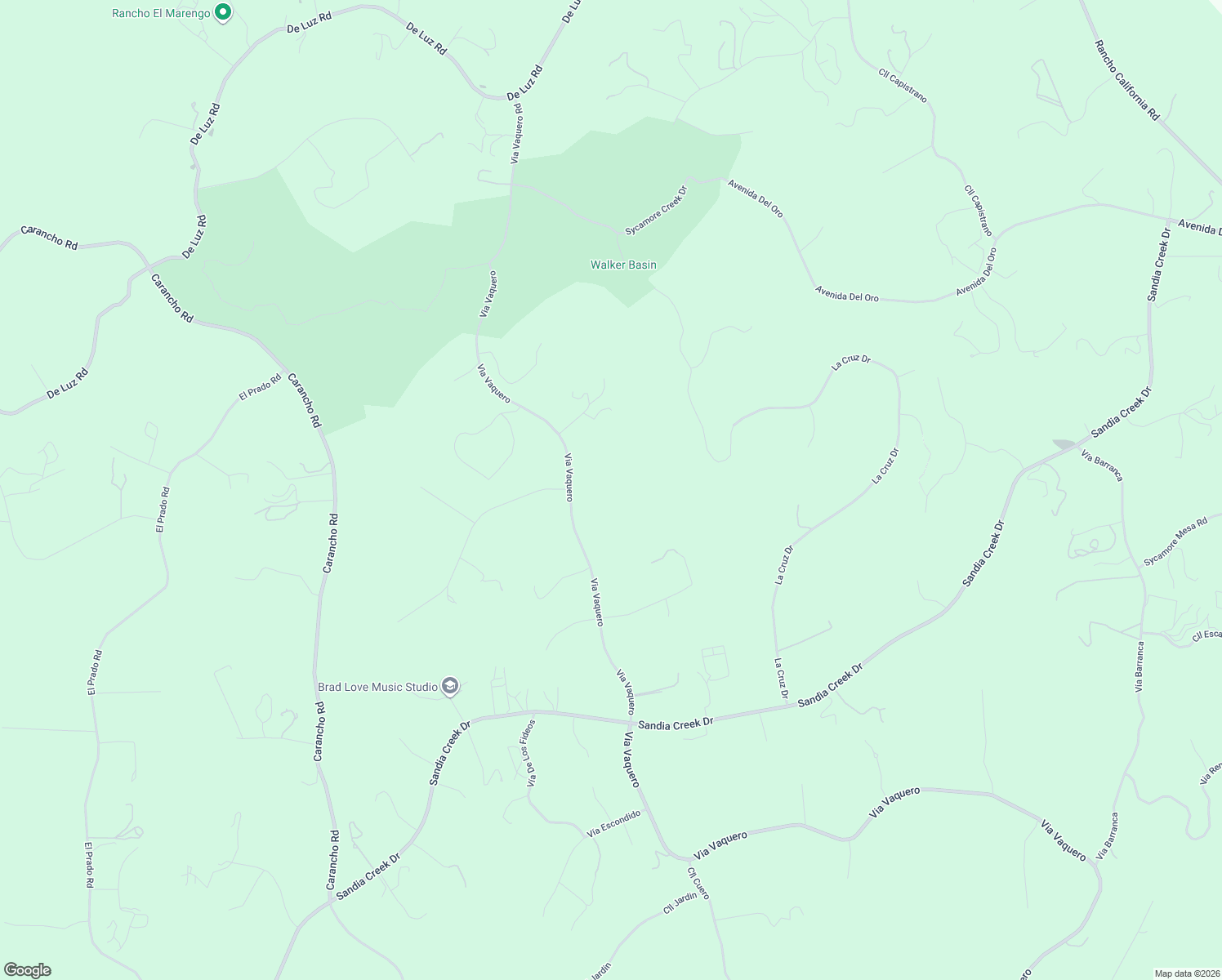 map of restaurants, bars, coffee shops, grocery stores, and more near 44610 Via Vaquero in Temecula