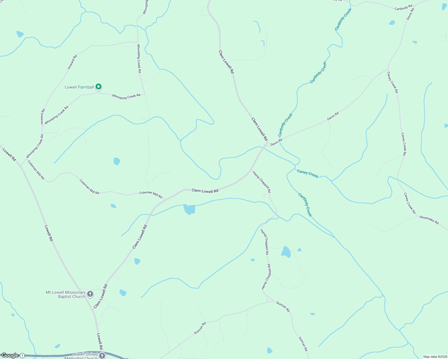 map of restaurants, bars, coffee shops, grocery stores, and more near 2237 Clem Lowell Road in Carrollton