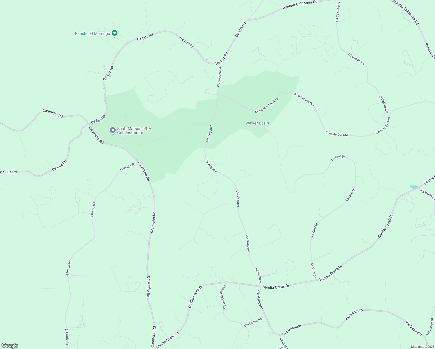 map of restaurants, bars, coffee shops, grocery stores, and more near Vía Karlita in Riverside County