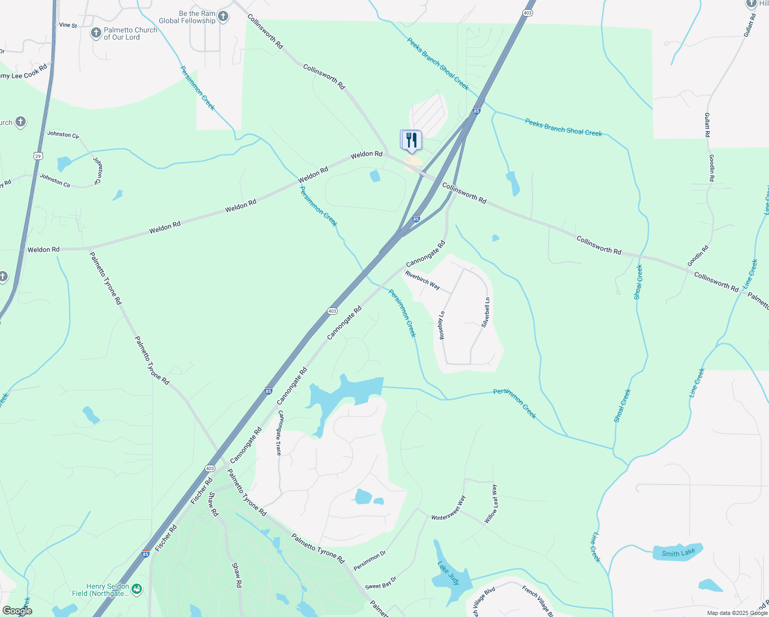 map of restaurants, bars, coffee shops, grocery stores, and more near 65 Demaret Drive in Sharpsburg