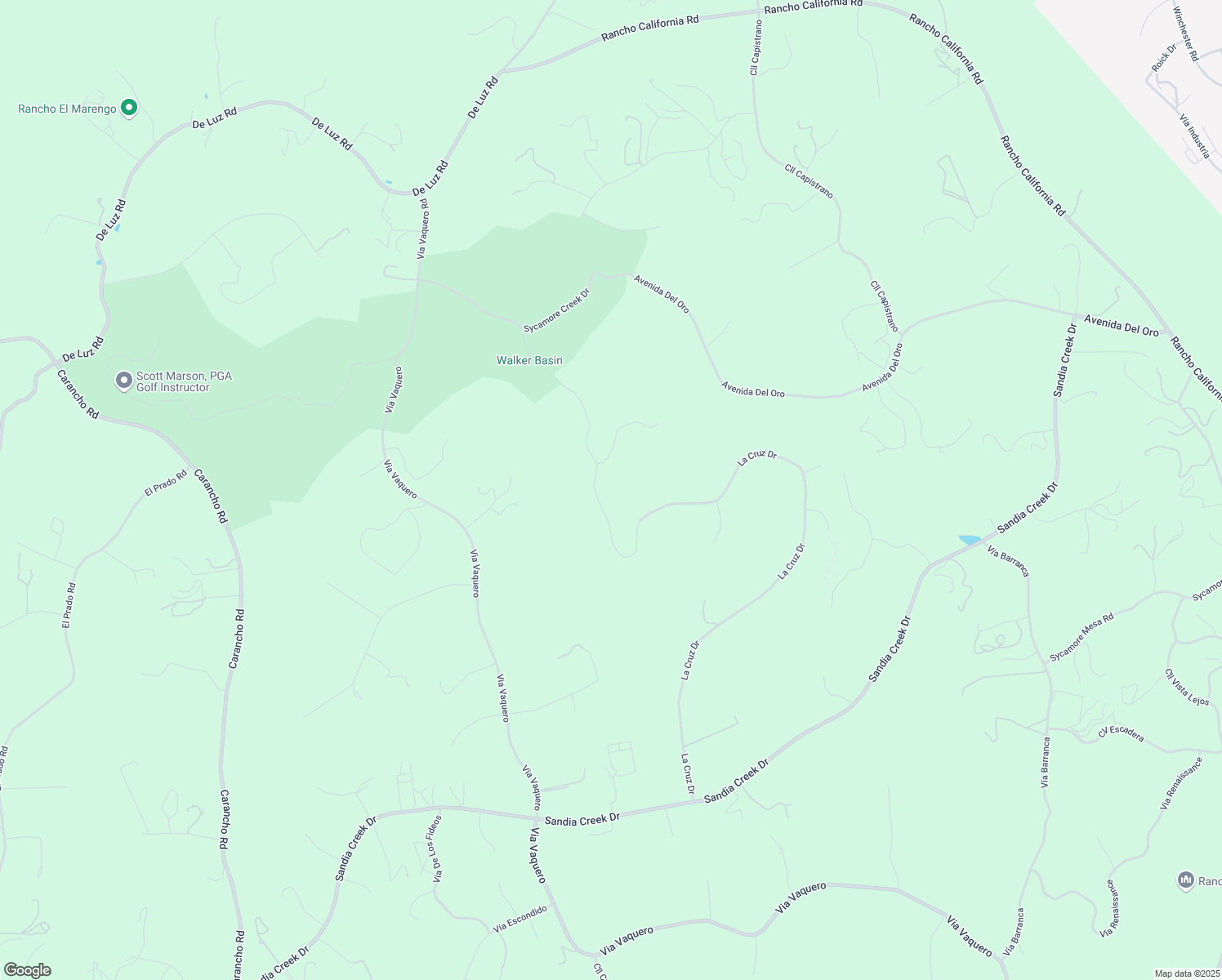 map of restaurants, bars, coffee shops, grocery stores, and more near 43650 La Cruz Drive in Temecula