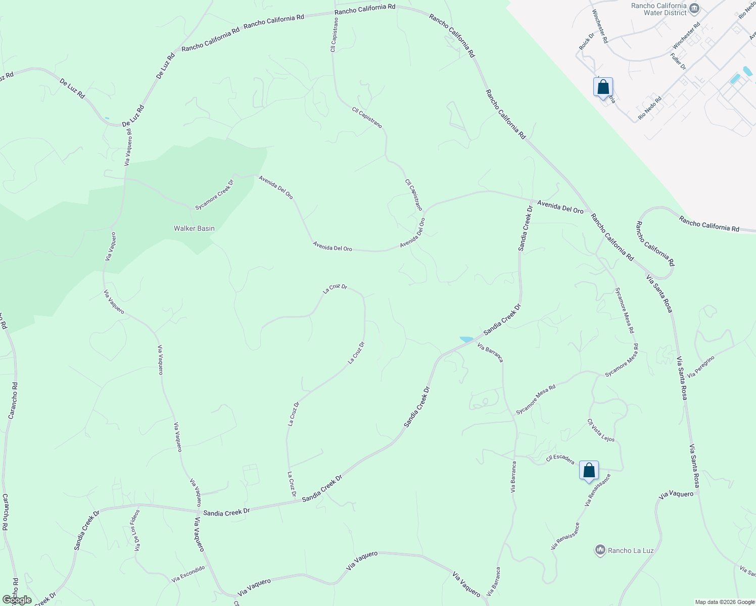 map of restaurants, bars, coffee shops, grocery stores, and more near 44065 Big Sky Way in Temecula
