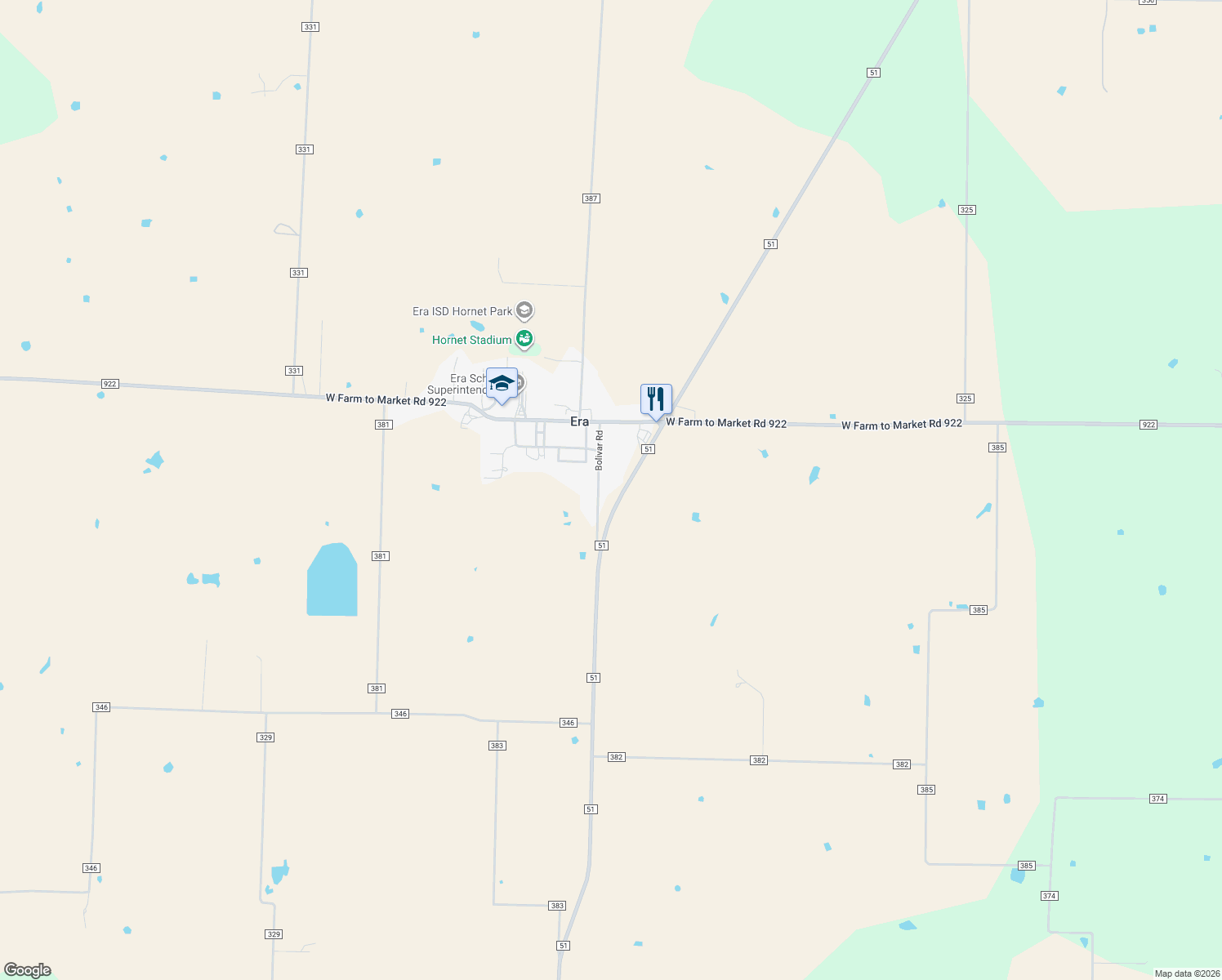 map of restaurants, bars, coffee shops, grocery stores, and more near 264 Bolivar Road in Era