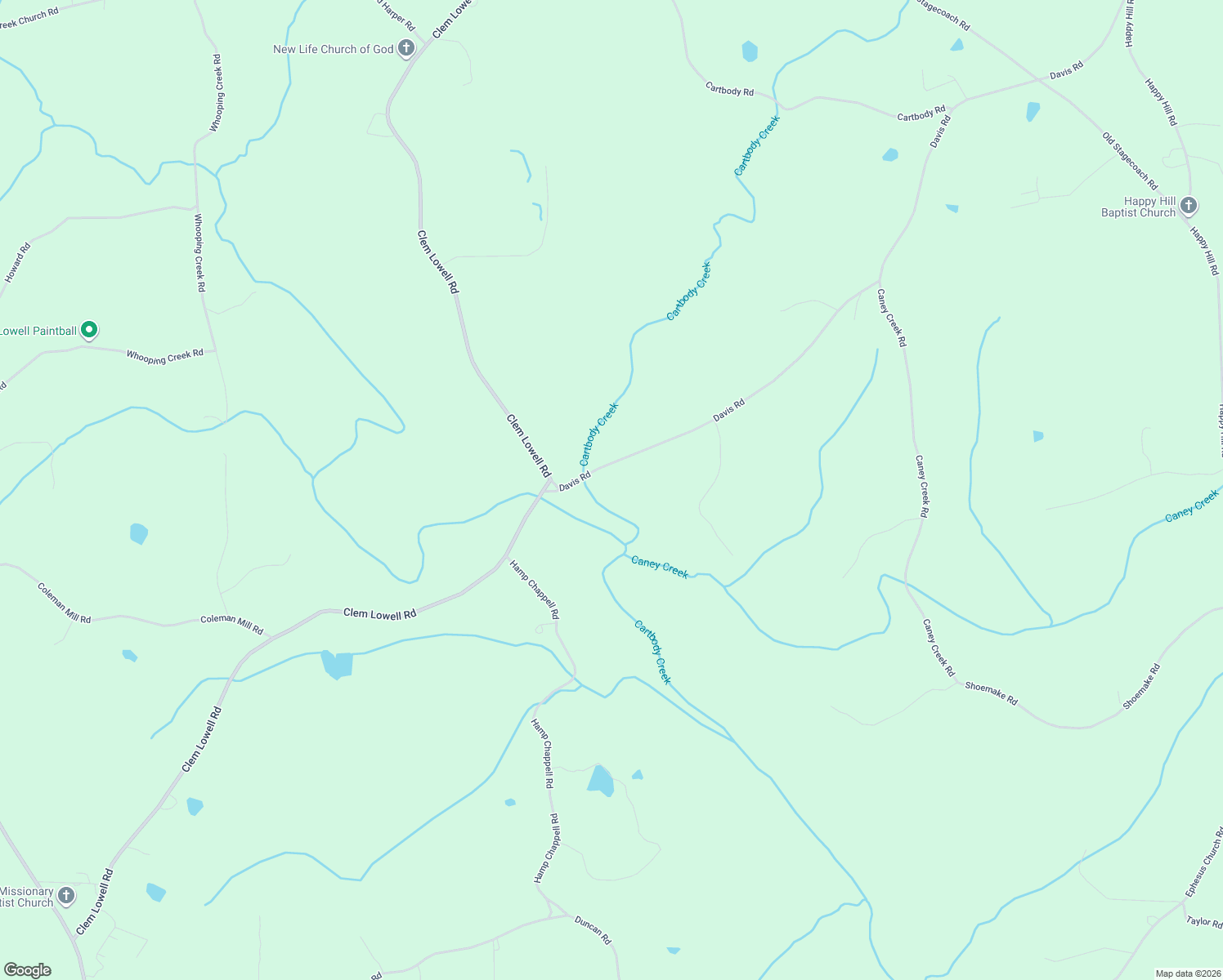map of restaurants, bars, coffee shops, grocery stores, and more near 1220 Davis Road in Carrollton