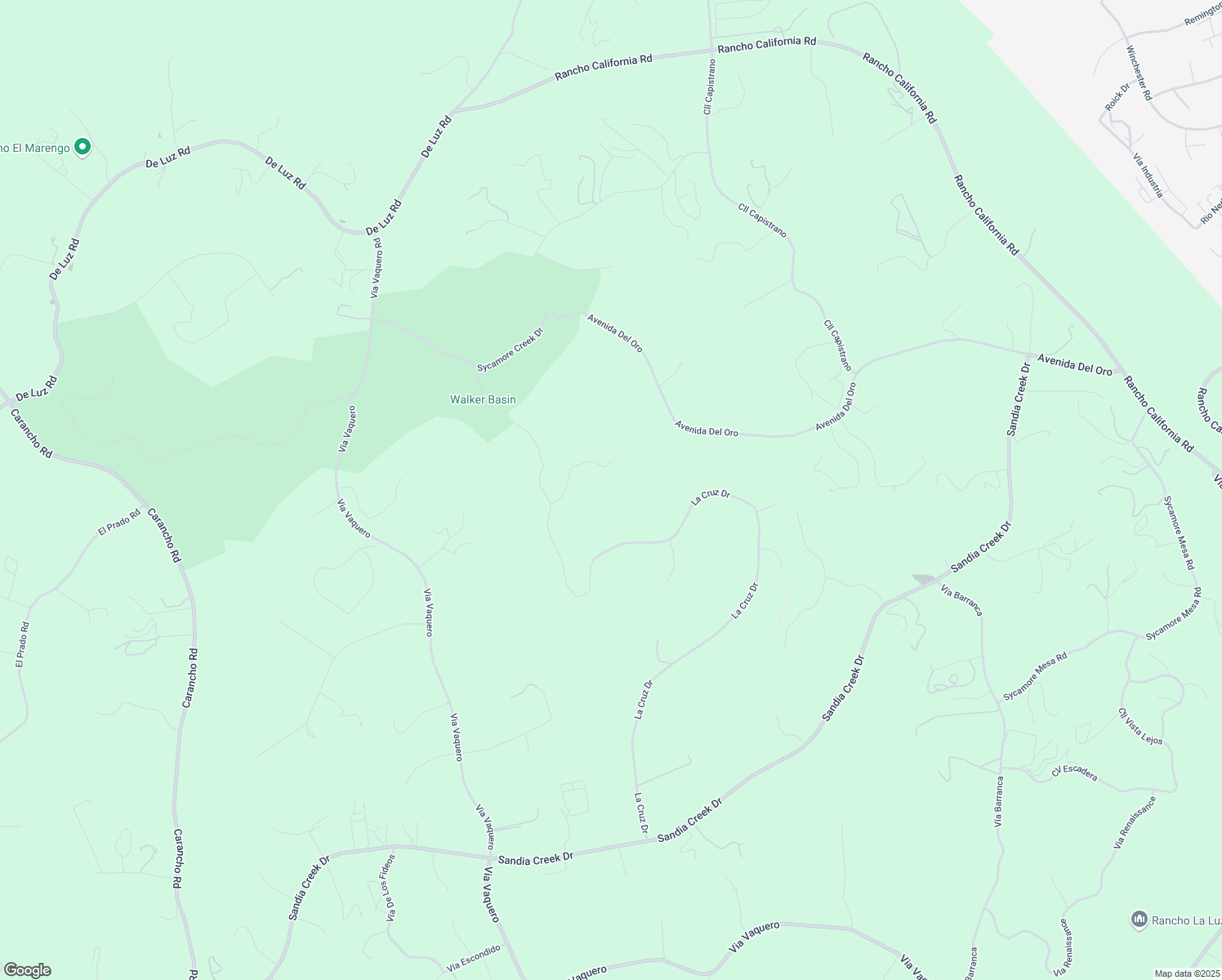 map of restaurants, bars, coffee shops, grocery stores, and more near La Cruz Drive in Riverside County