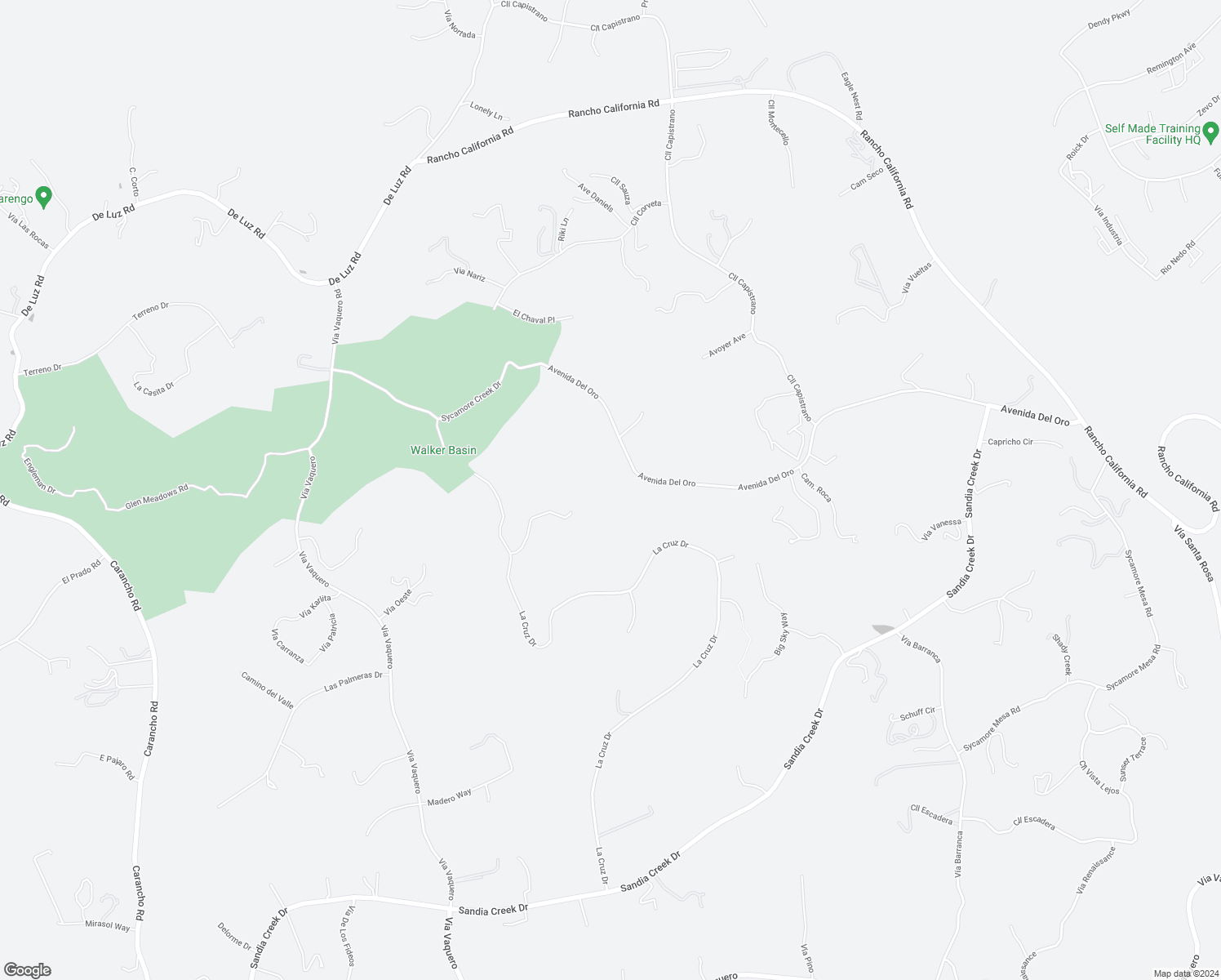 map of restaurants, bars, coffee shops, grocery stores, and more near Avenida Del Oro in Temecula