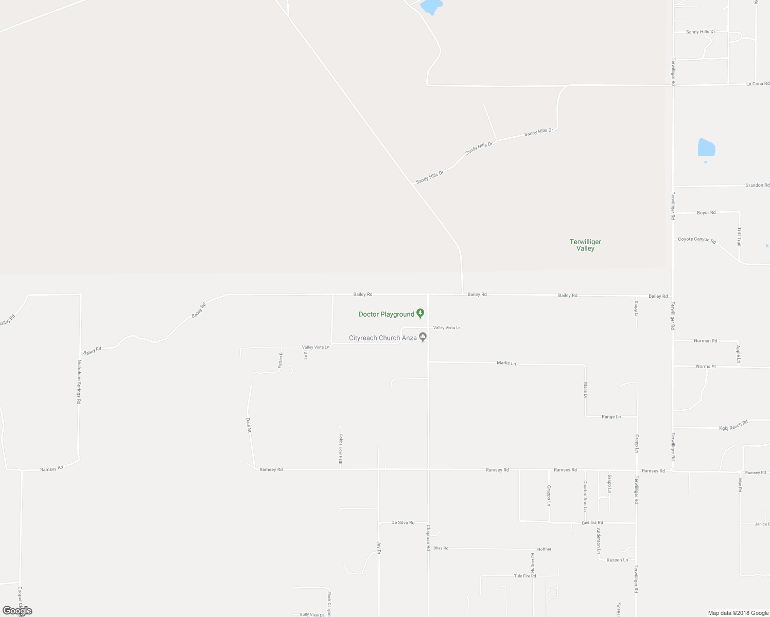 map of restaurants, bars, coffee shops, grocery stores, and more near 57775 Bailey Road in Anza