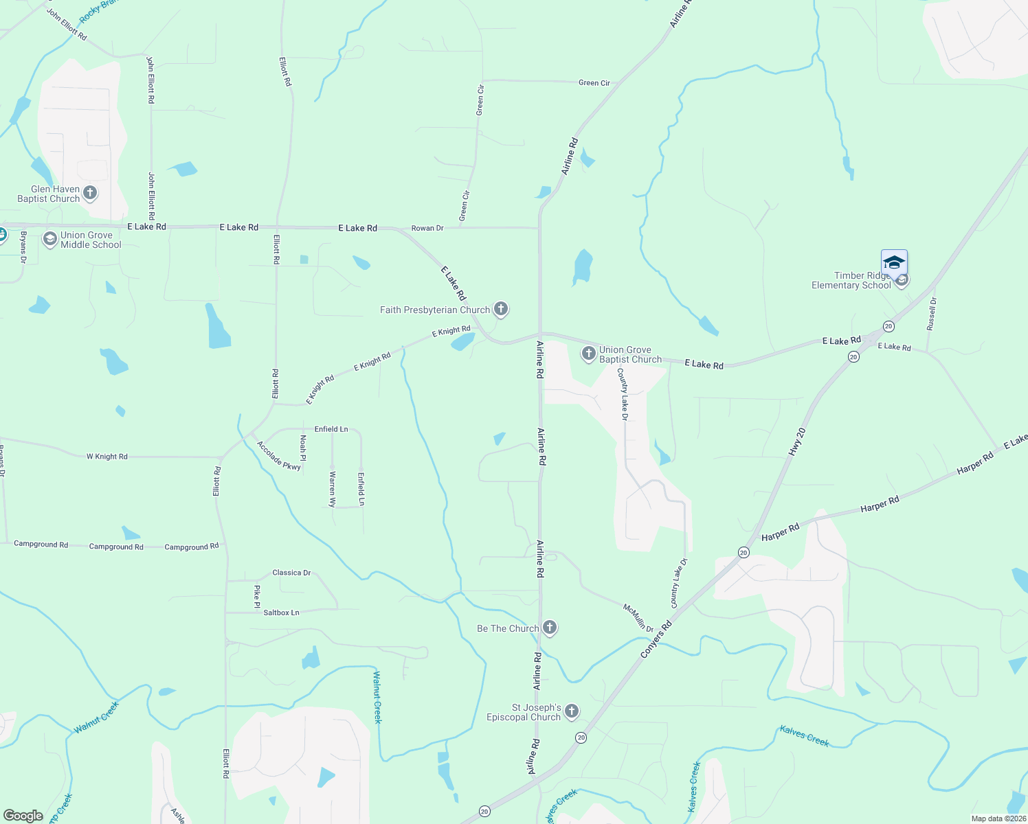 map of restaurants, bars, coffee shops, grocery stores, and more near 2027 Airline Rd in McDonough
