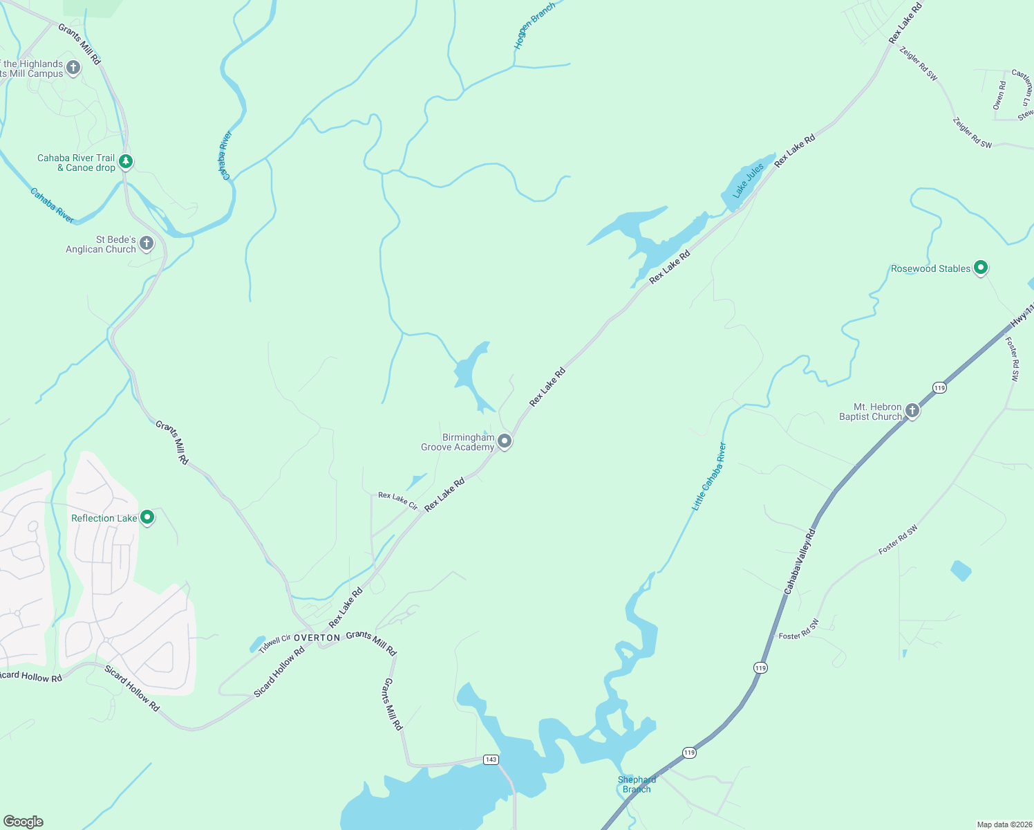 map of restaurants, bars, coffee shops, grocery stores, and more near 1655 Rex Lake Road in Leeds