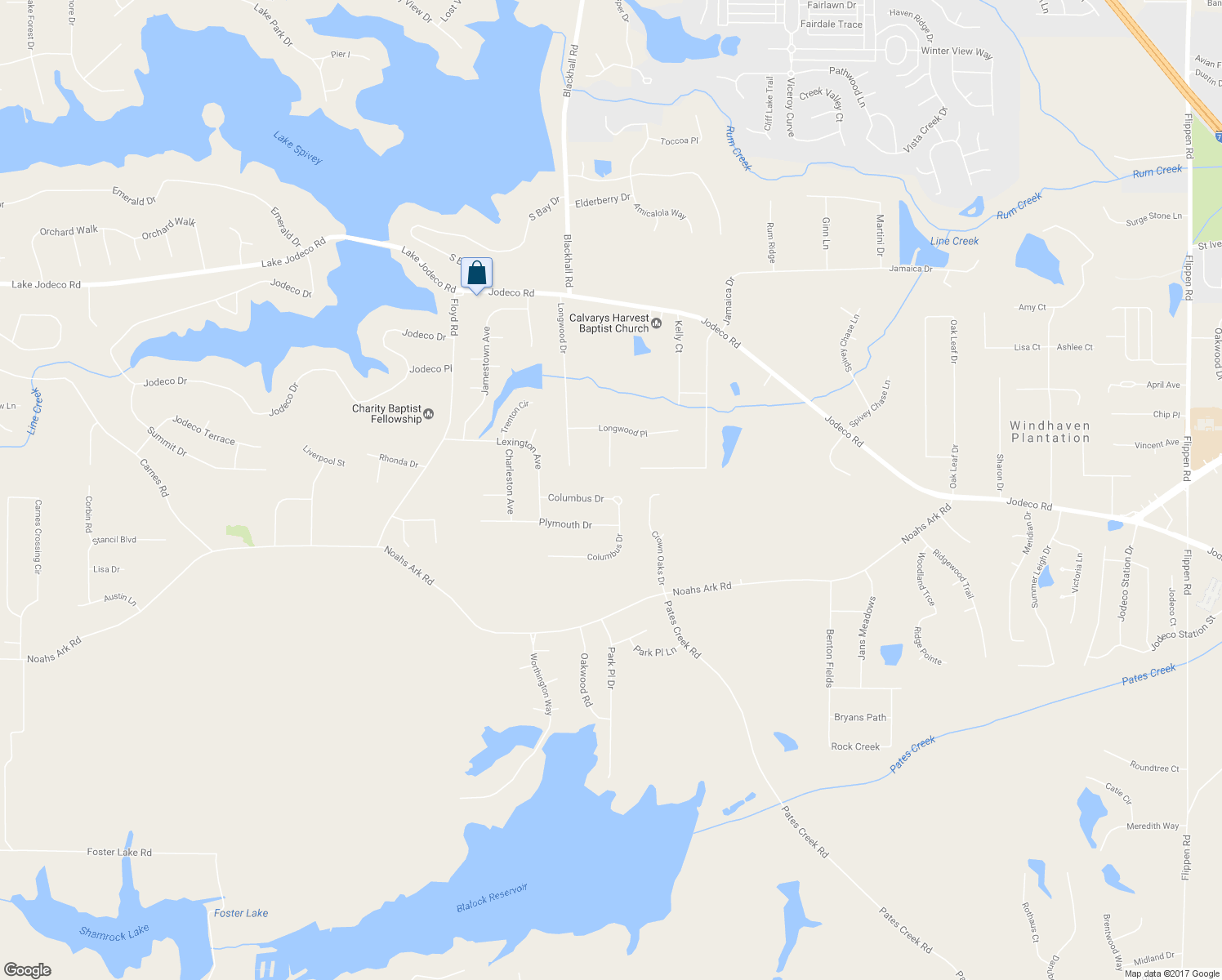 map of restaurants, bars, coffee shops, grocery stores, and more near 1021 Columbus Drive in Jonesboro