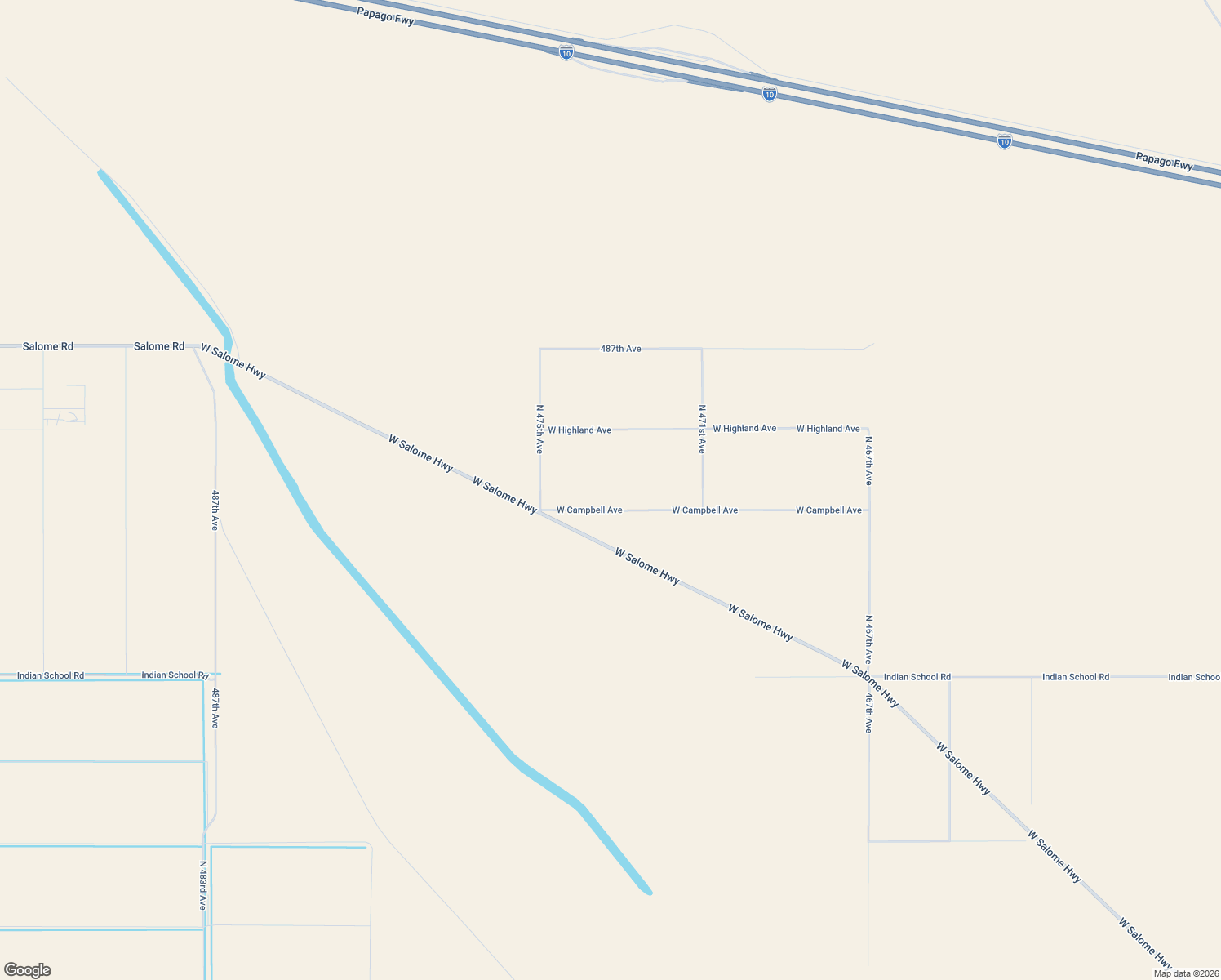 map of restaurants, bars, coffee shops, grocery stores, and more near 47312 West Campbell Avenue in Tonopah