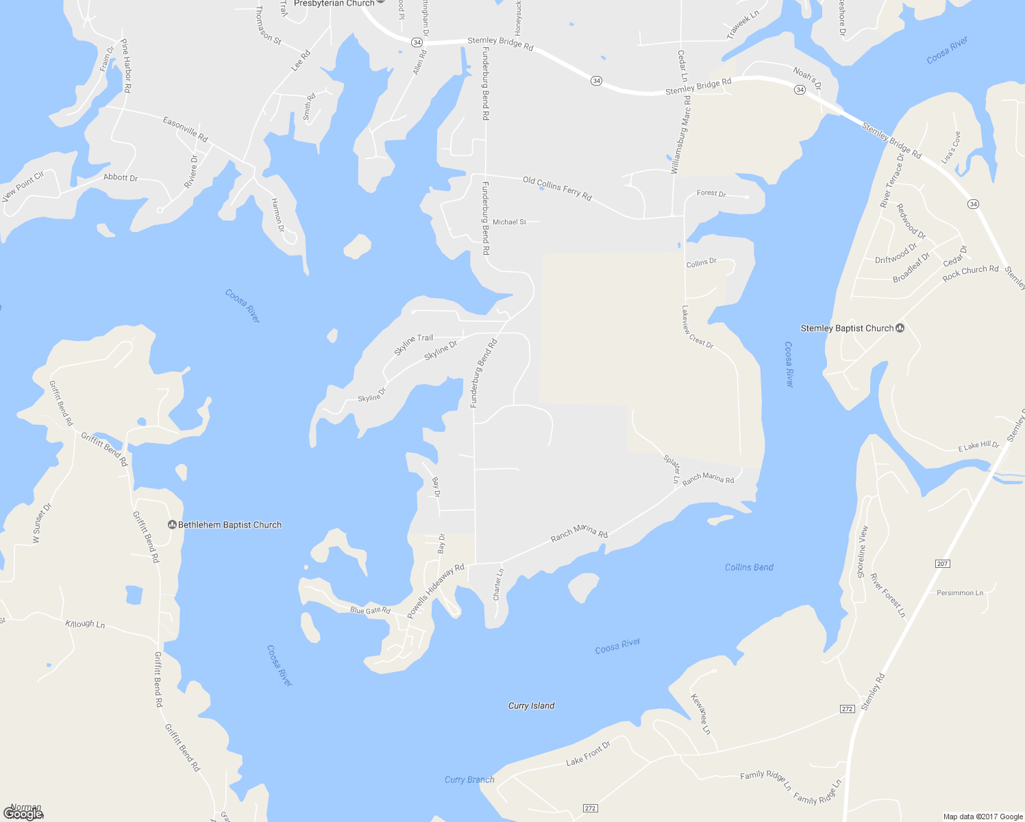 map of restaurants, bars, coffee shops, grocery stores, and more near 220 Blue Ridge Road in Pell City