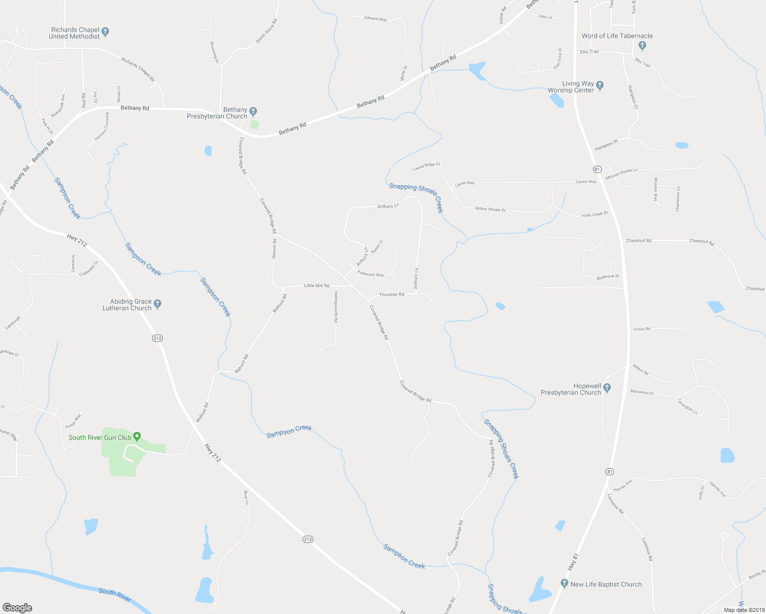 map of restaurants, bars, coffee shops, grocery stores, and more near 1030 Covered Bridge Road in Covington