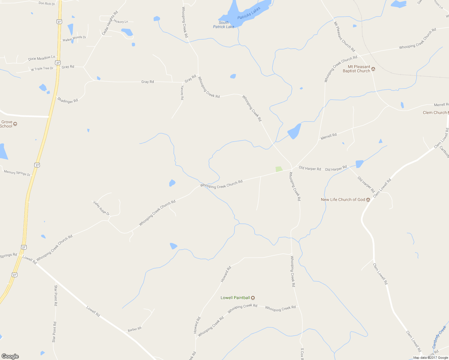 map of restaurants, bars, coffee shops, grocery stores, and more near 1503 Whooping Creek Church Road in Carrollton