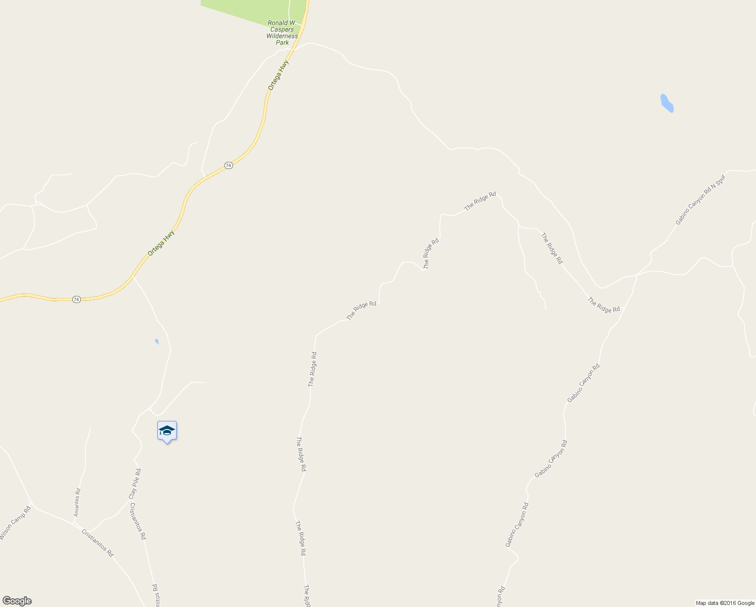 map of restaurants, bars, coffee shops, grocery stores, and more near The Ridge Road in San Juan Capistrano