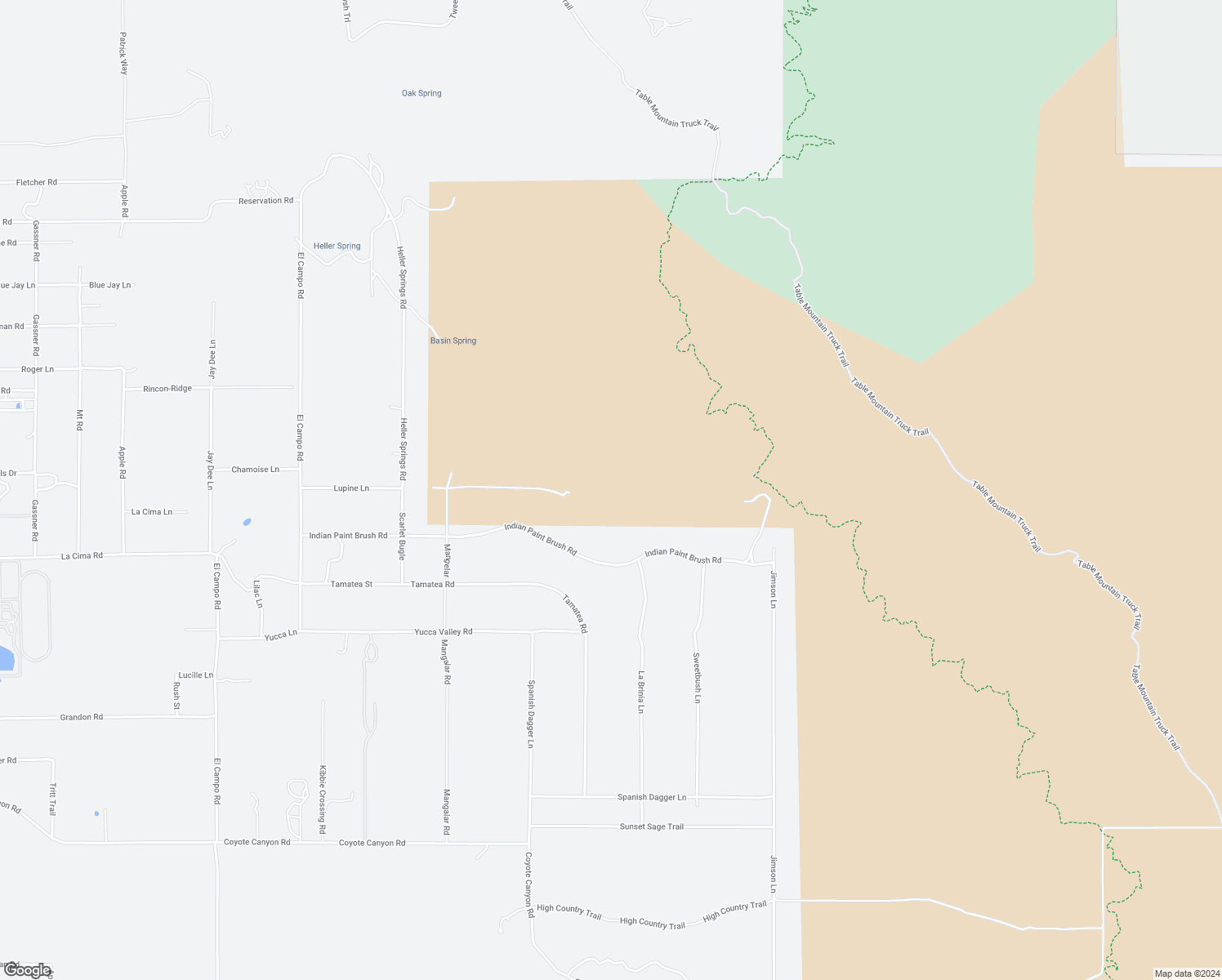 map of restaurants, bars, coffee shops, grocery stores, and more near 61400 Indian Paint Brush Road in Anza