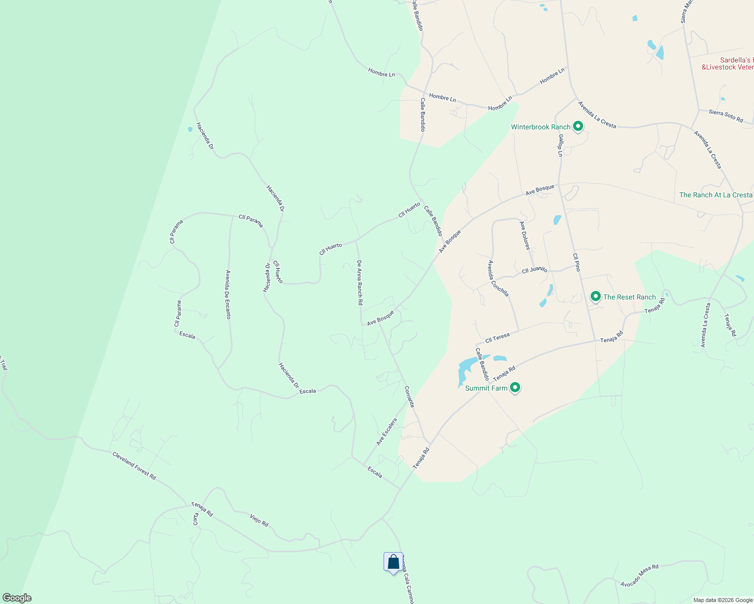 map of restaurants, bars, coffee shops, grocery stores, and more near 18110 Avenue Bosque in Murrieta