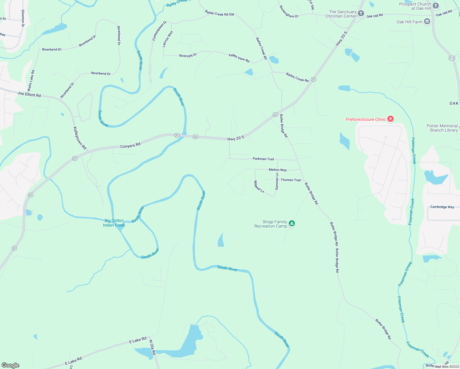 map of restaurants, bars, coffee shops, grocery stores, and more near 305 Melton Way in Covington