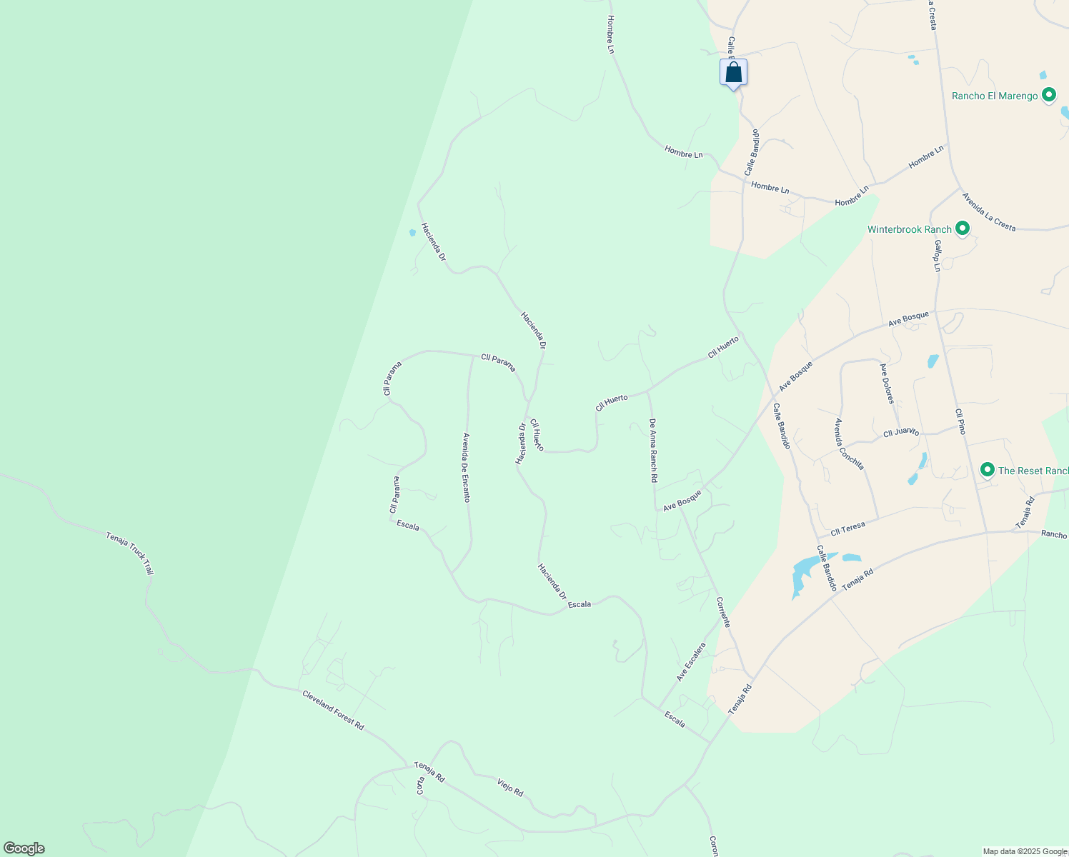 map of restaurants, bars, coffee shops, grocery stores, and more near 18245 Calle Huerto in Murrieta