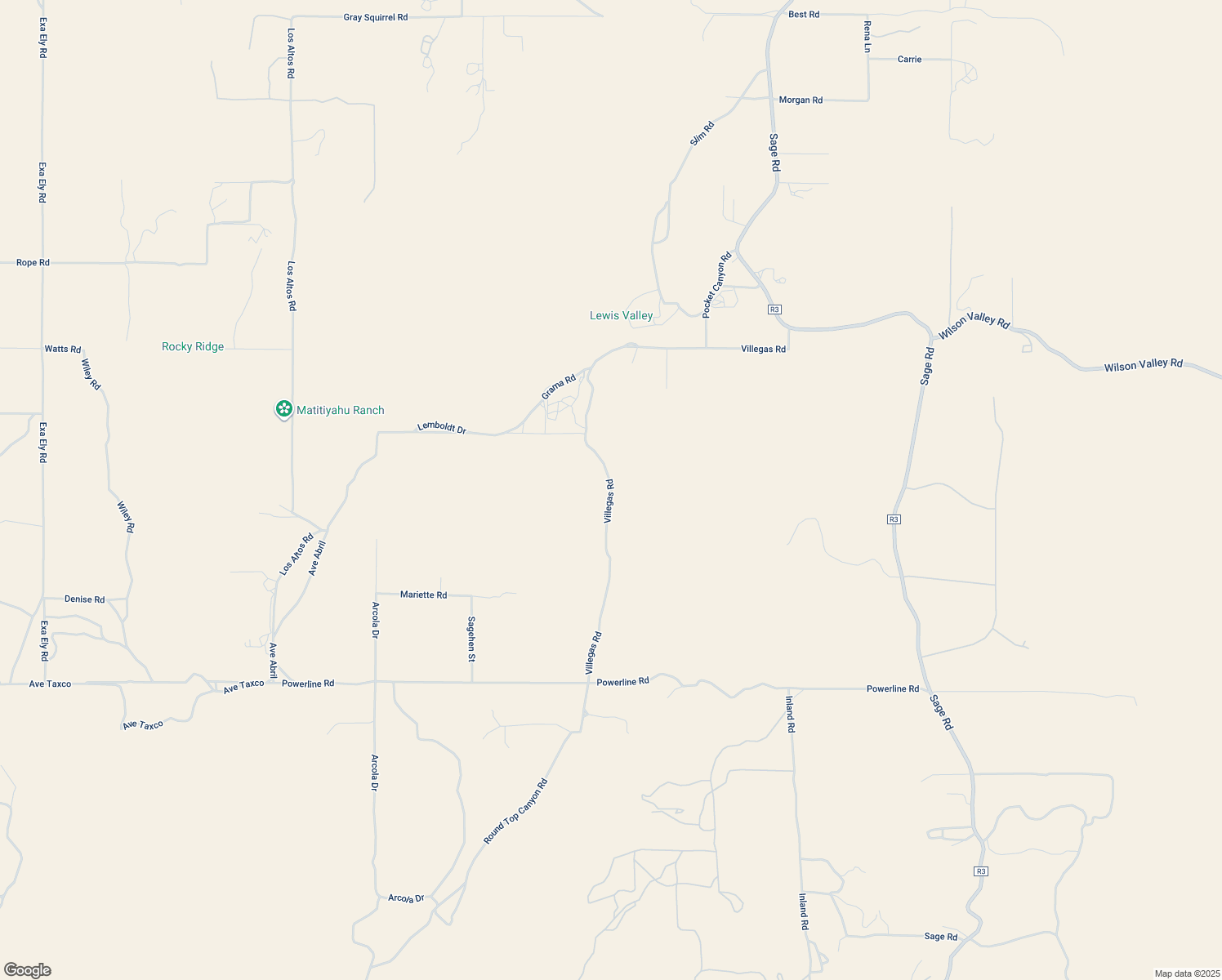 map of restaurants, bars, coffee shops, grocery stores, and more near Villegas Road in Hemet