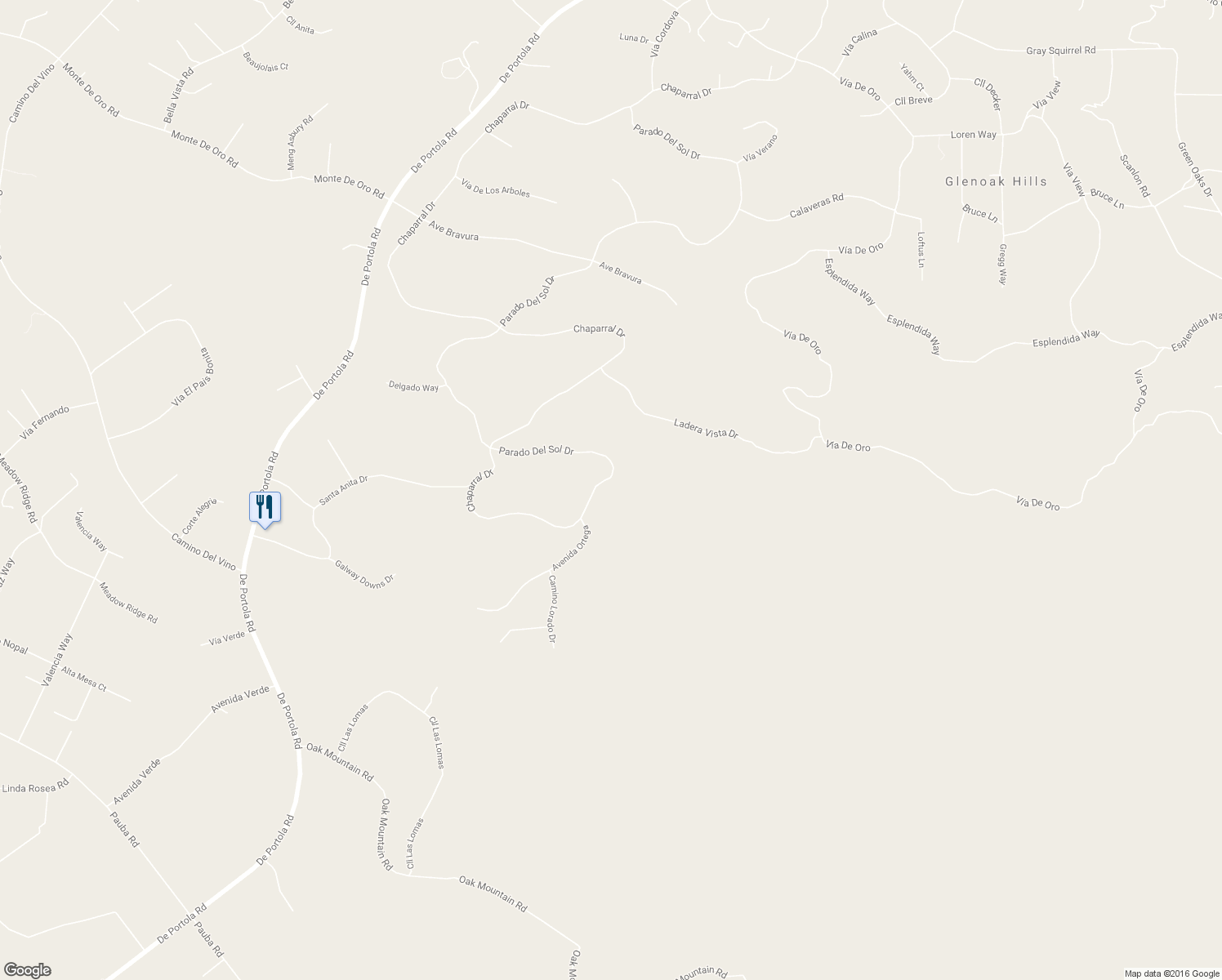 map of restaurants, bars, coffee shops, grocery stores, and more near 42125 Parado Del Sol Drive in Temecula