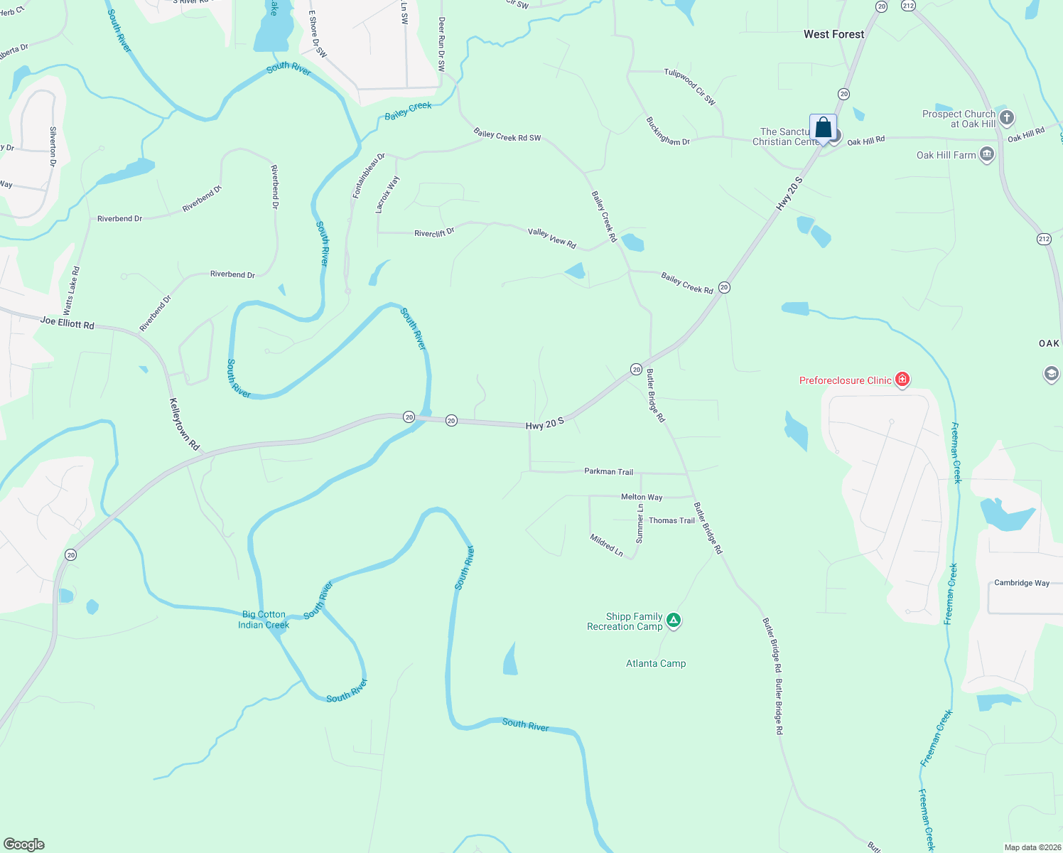 map of restaurants, bars, coffee shops, grocery stores, and more near 6475 Georgia 20 in Covington