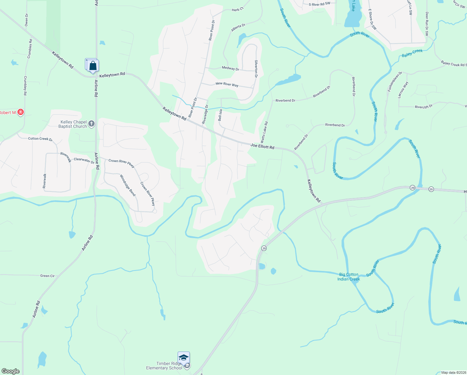 map of restaurants, bars, coffee shops, grocery stores, and more near 1317 Idlewood Court in McDonough