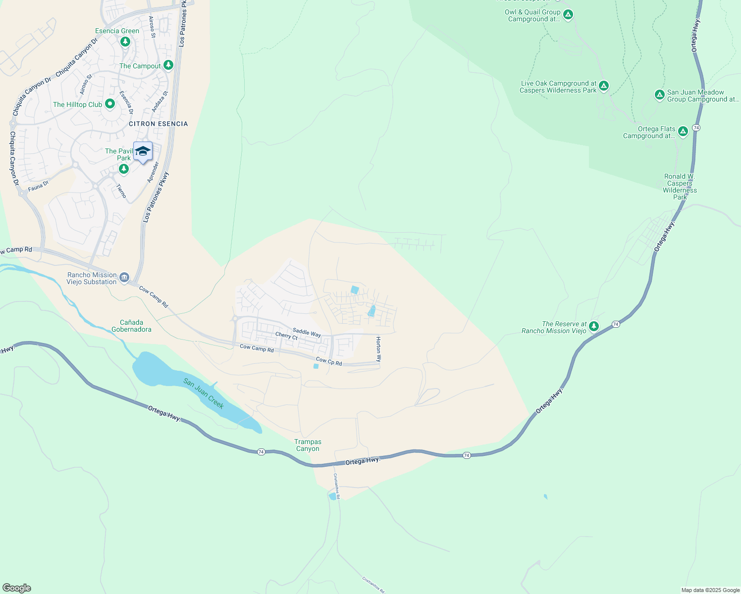 map of restaurants, bars, coffee shops, grocery stores, and more near 1046 Hazel Drive in Mission Viejo