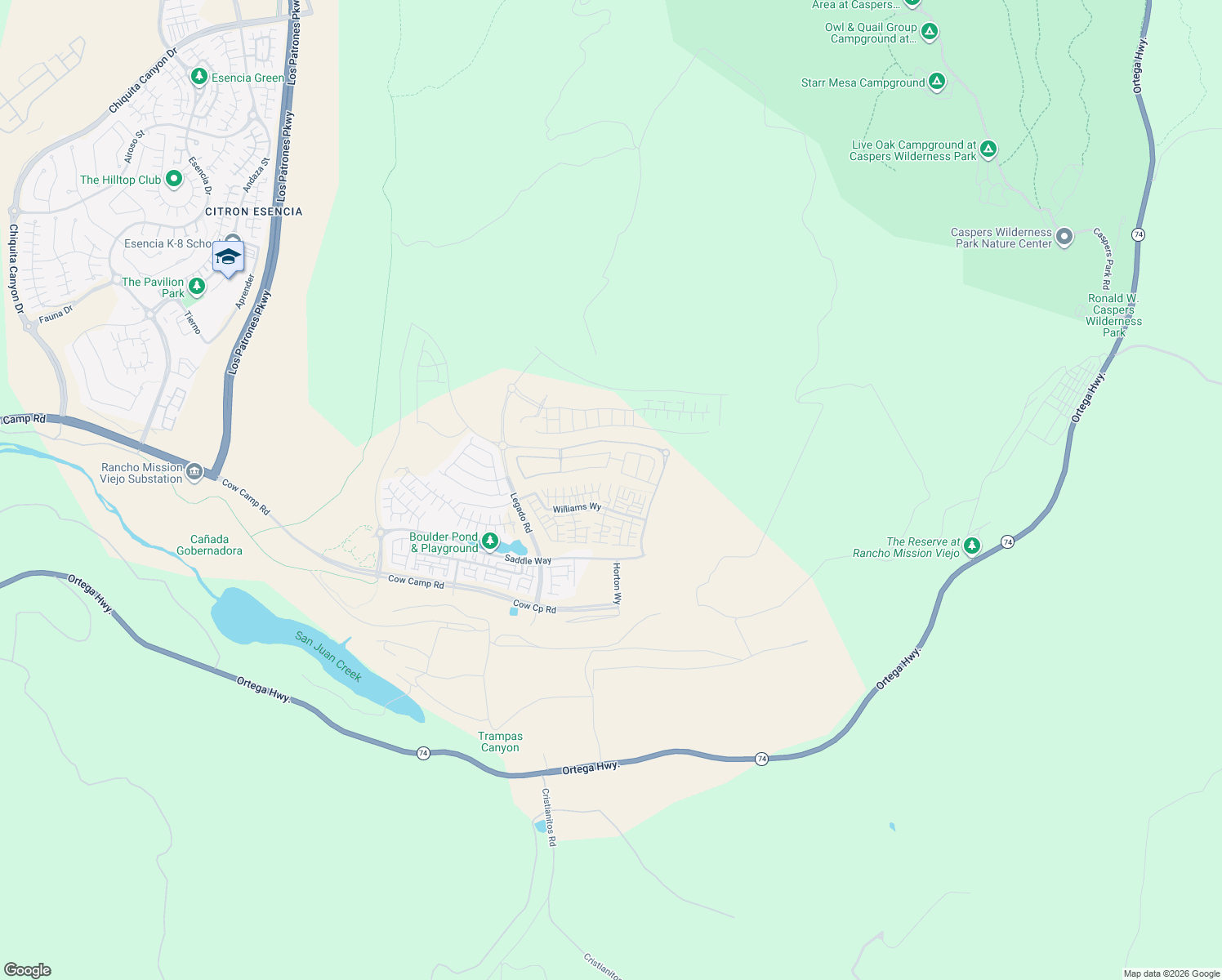 map of restaurants, bars, coffee shops, grocery stores, and more near 1046 Hazel Drive in Mission Viejo