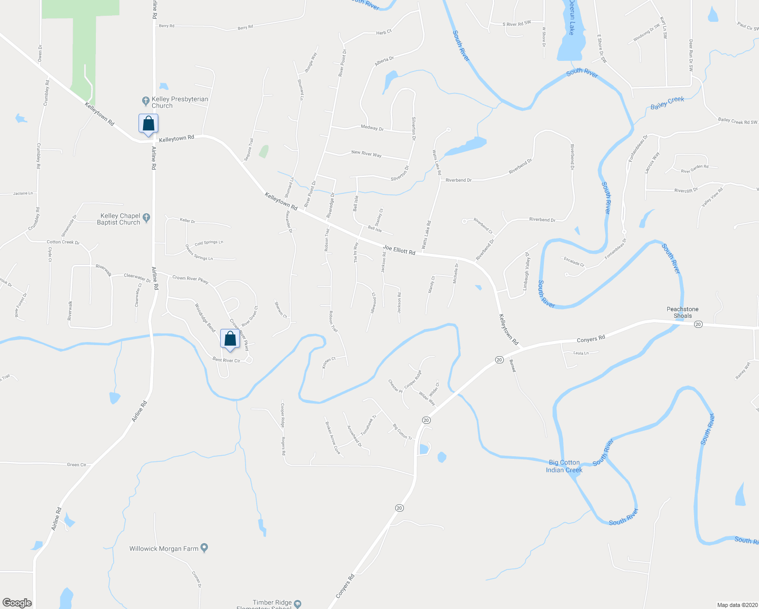 map of restaurants, bars, coffee shops, grocery stores, and more near 1311 Idlewood Court in McDonough