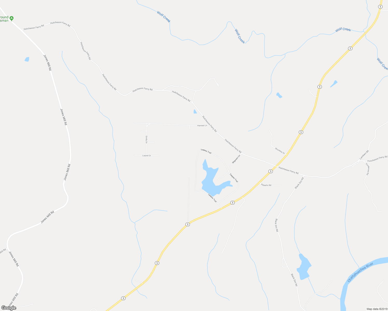 map of restaurants, bars, coffee shops, grocery stores, and more near 212 Teepee Trail in Whitesburg