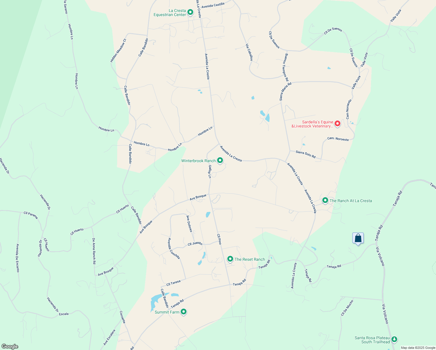map of restaurants, bars, coffee shops, grocery stores, and more near 41250 Gallop Lane in Murrieta