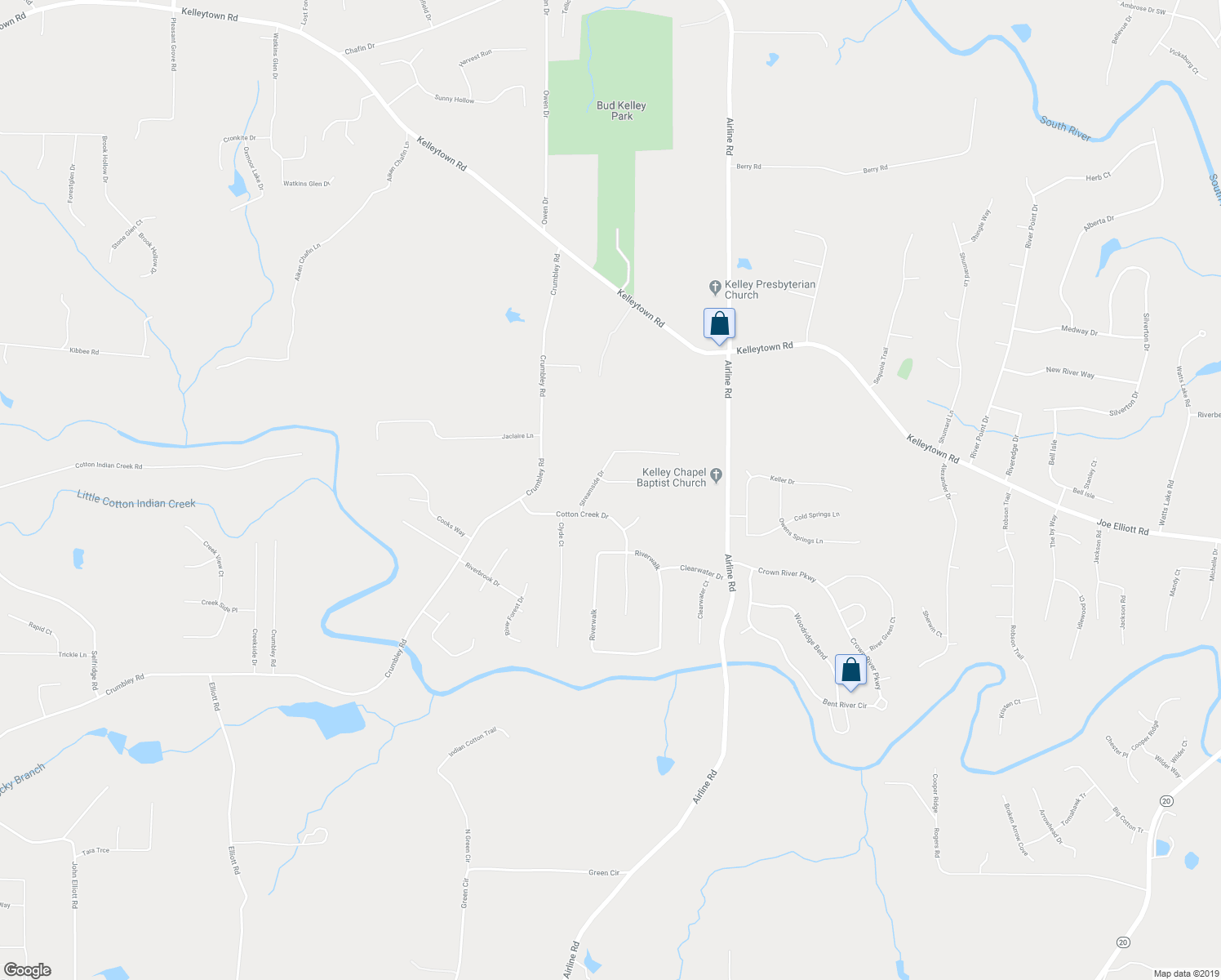 map of restaurants, bars, coffee shops, grocery stores, and more near 704 Branchview Court in McDonough