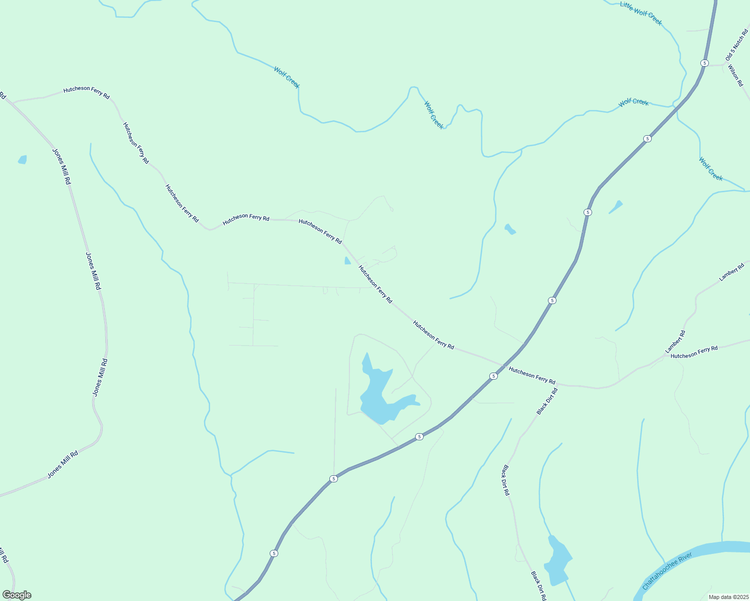 map of restaurants, bars, coffee shops, grocery stores, and more near 3541 Hutcheson Ferry Road in Whitesburg
