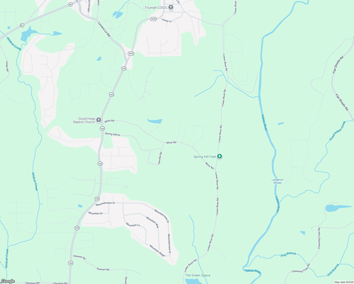 map of restaurants, bars, coffee shops, grocery stores, and more near 0 Mote Crossing Road in Covington