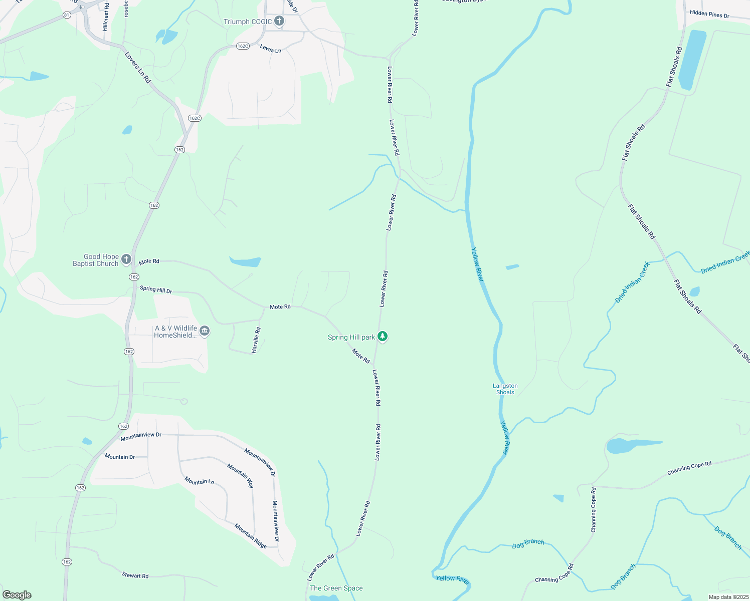 map of restaurants, bars, coffee shops, grocery stores, and more near 674 Lower River Road in Covington