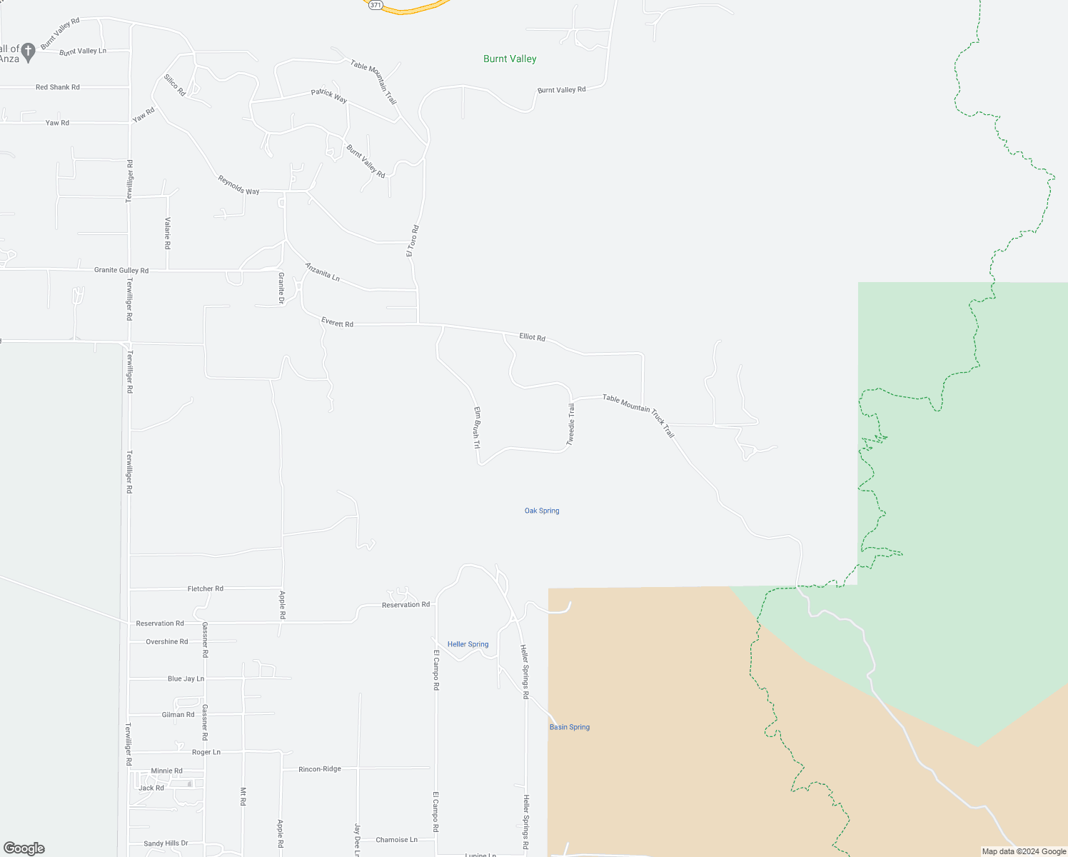 map of restaurants, bars, coffee shops, grocery stores, and more near 40635 Tweedie Trail in Anza