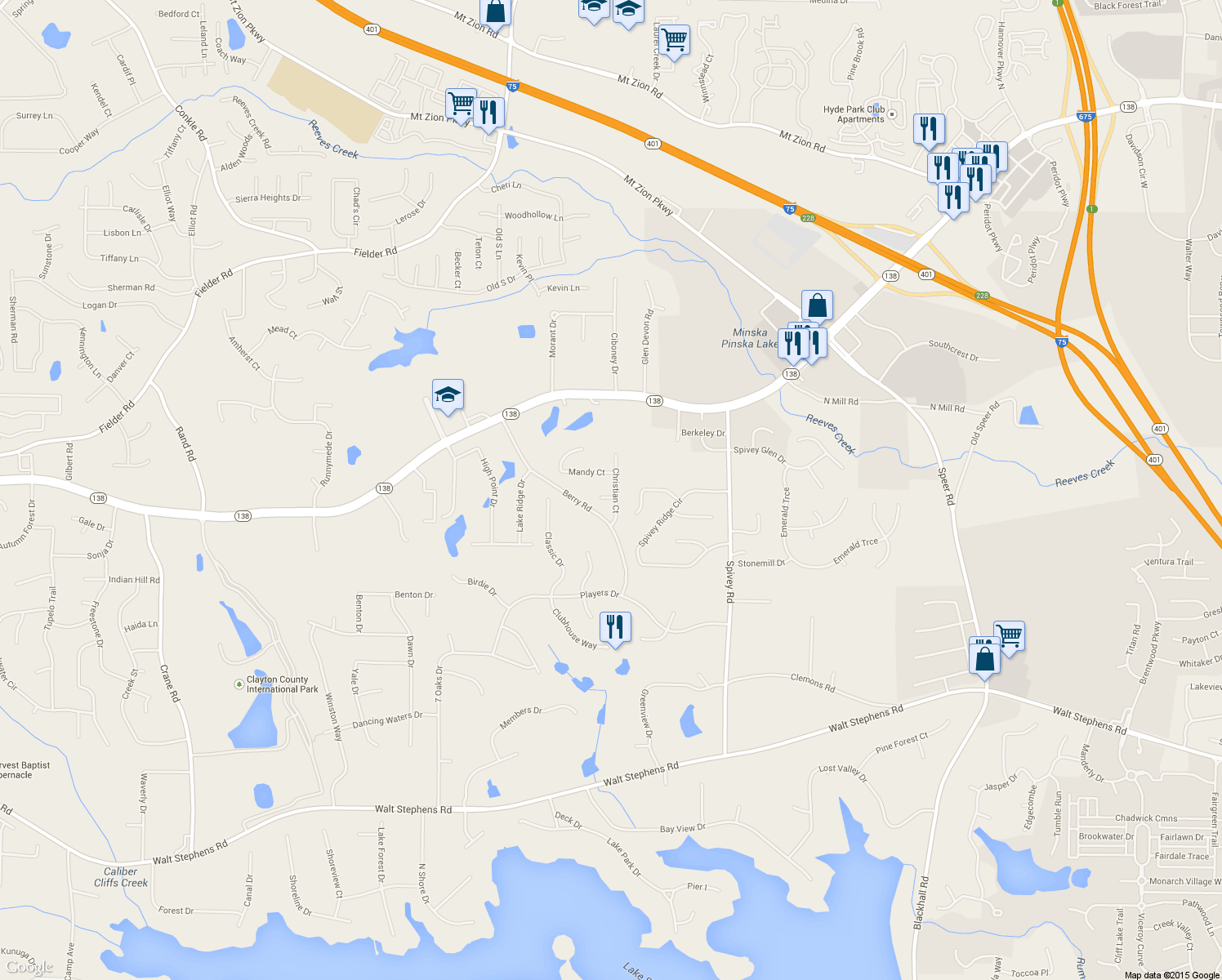 map of restaurants, bars, coffee shops, grocery stores, and more near 2968 Melanie Ln in Jonesboro
