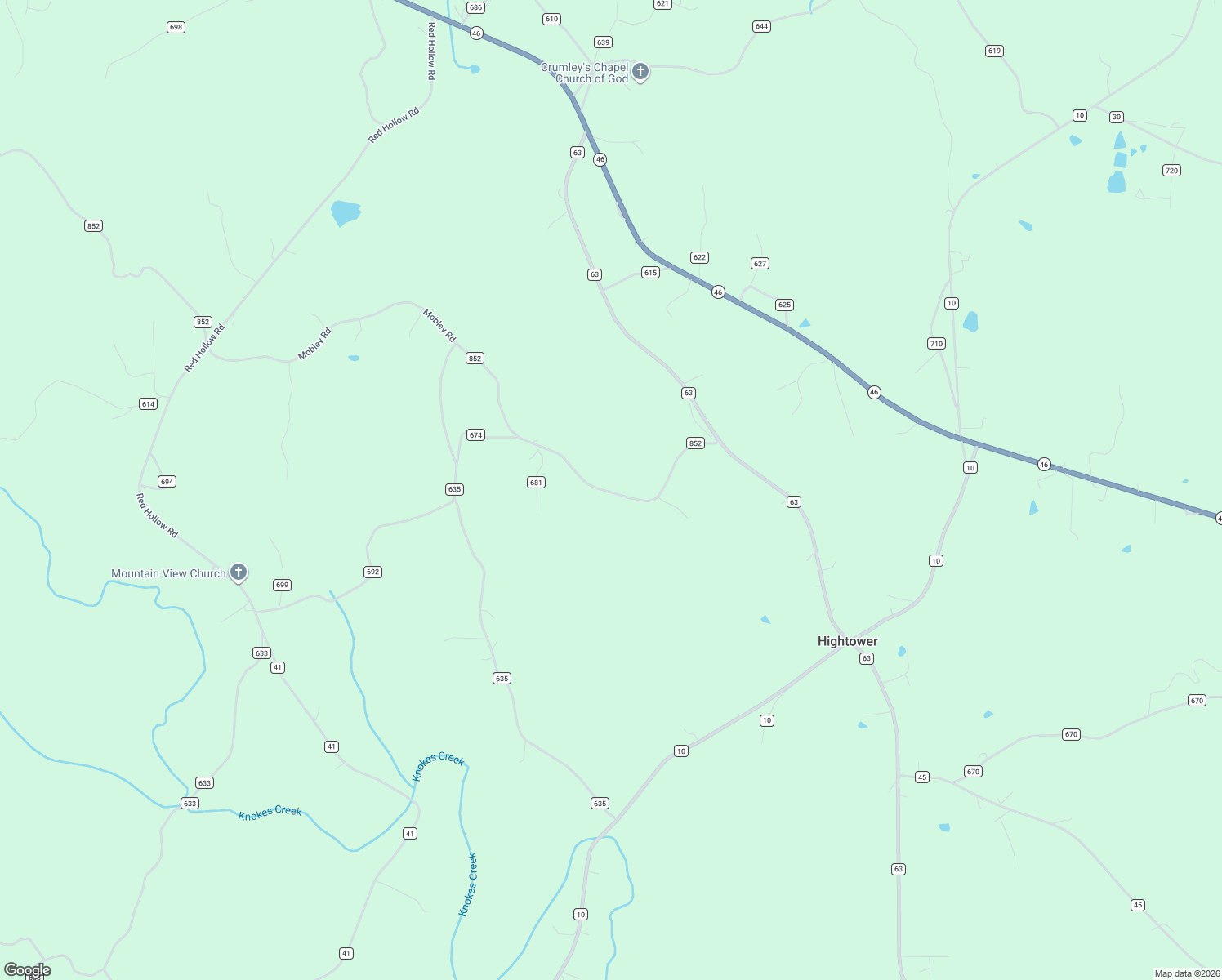 map of restaurants, bars, coffee shops, grocery stores, and more near 200-1244 County Road 852 in Ranburne