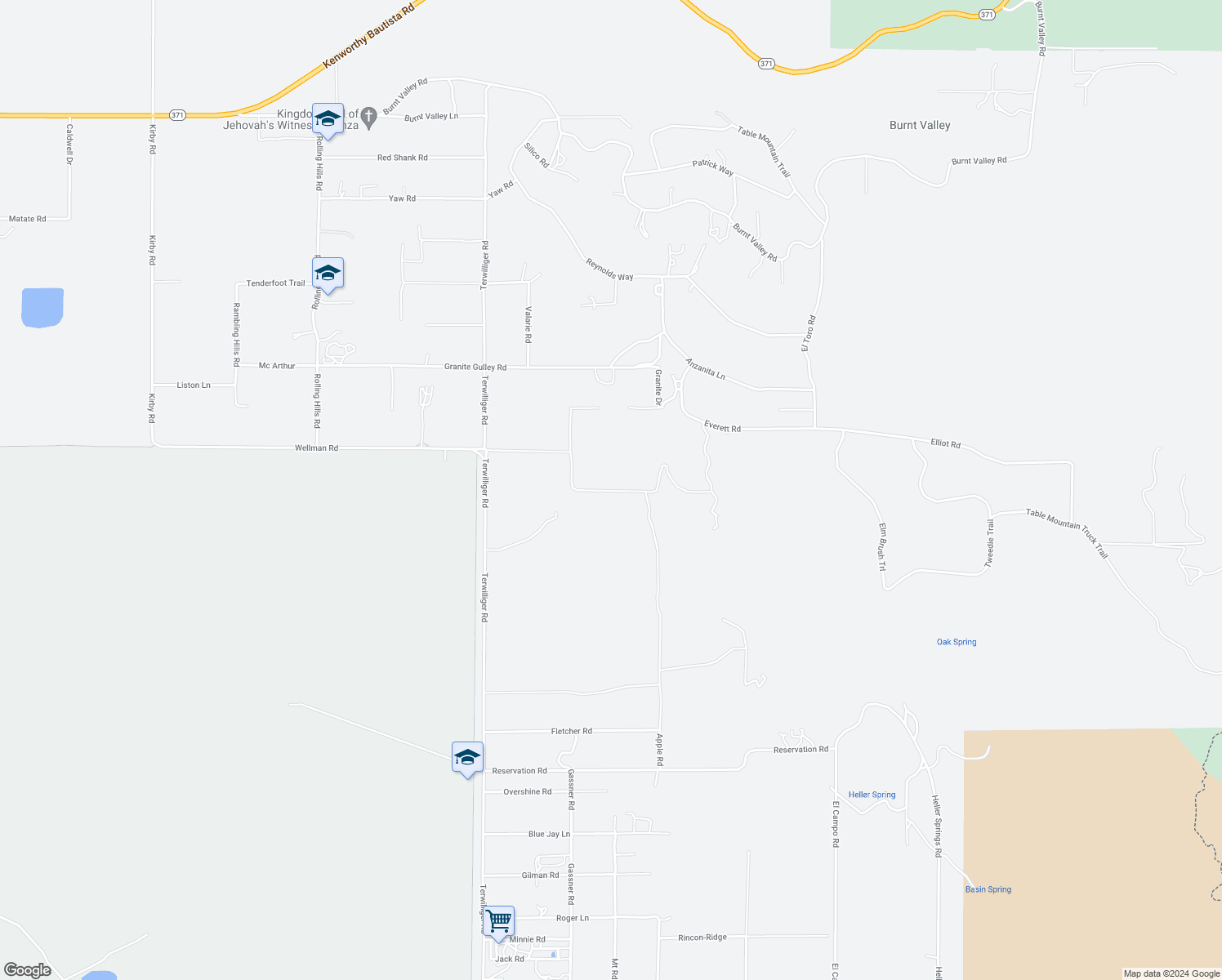 map of restaurants, bars, coffee shops, grocery stores, and more near 59775 Moonshine Trail in Anza