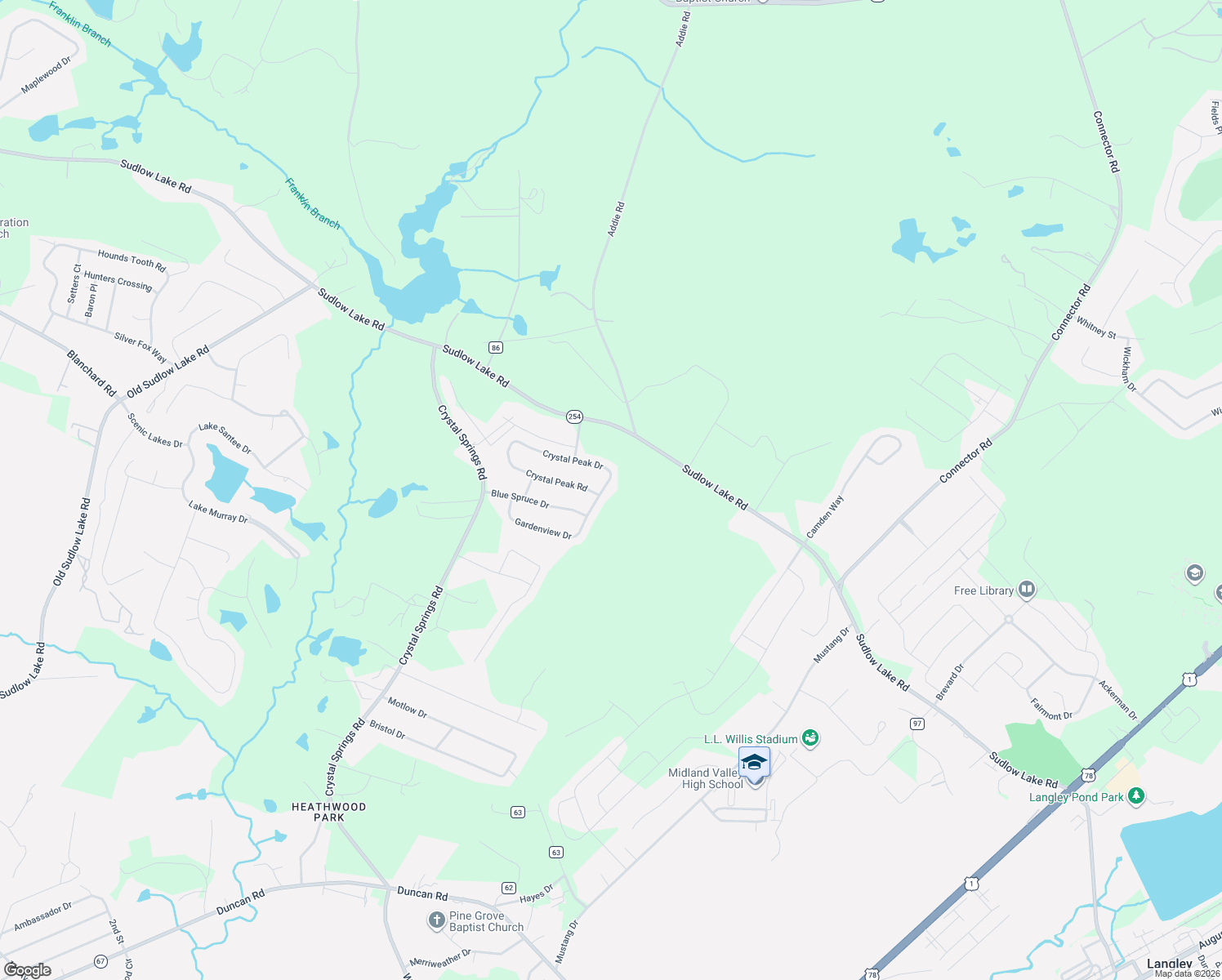 map of restaurants, bars, coffee shops, grocery stores, and more near 144 Crystal Peak Dr in Graniteville